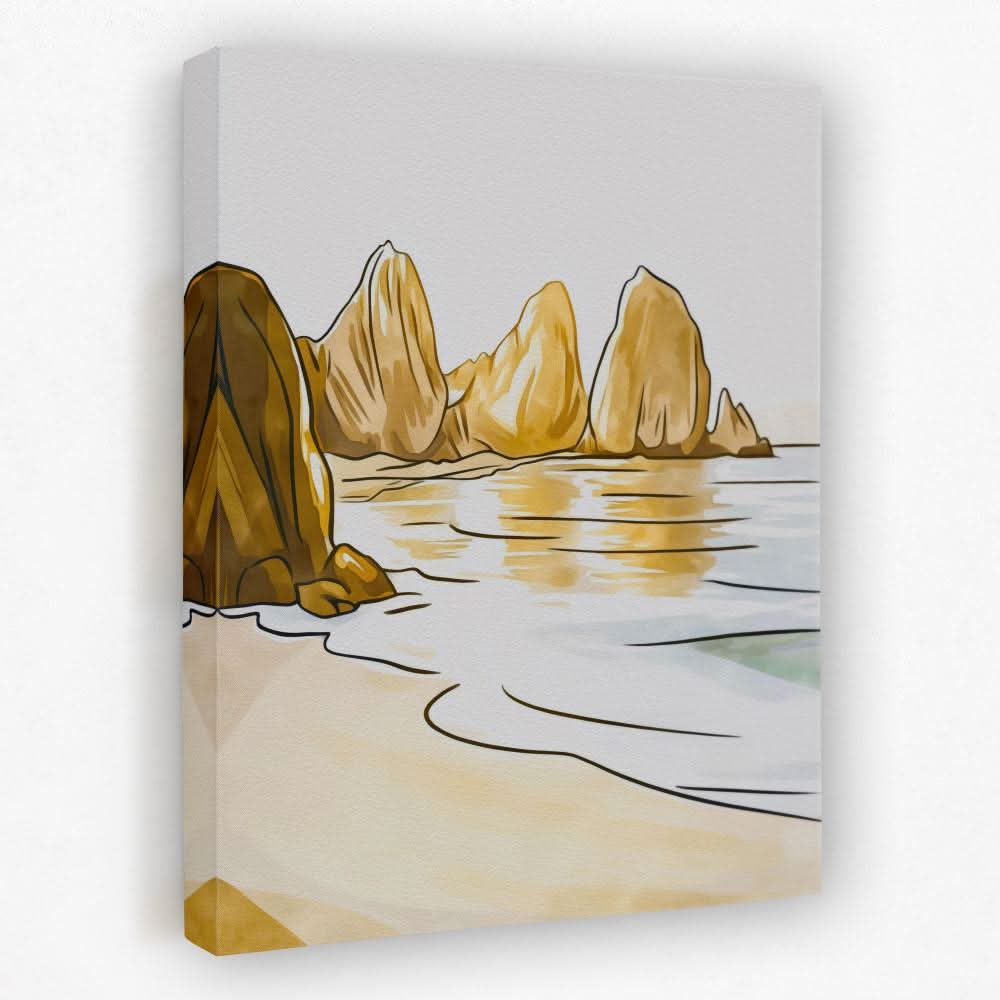 Peaceful Shoreline View - Beach Canvas Wall Art
