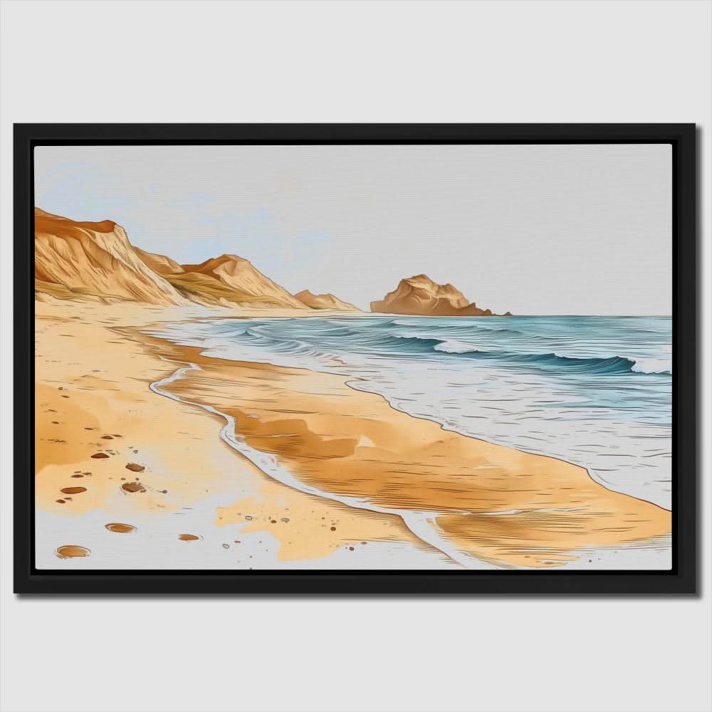 Peaceful Silence - Earth Tones Beach House Canvas Print