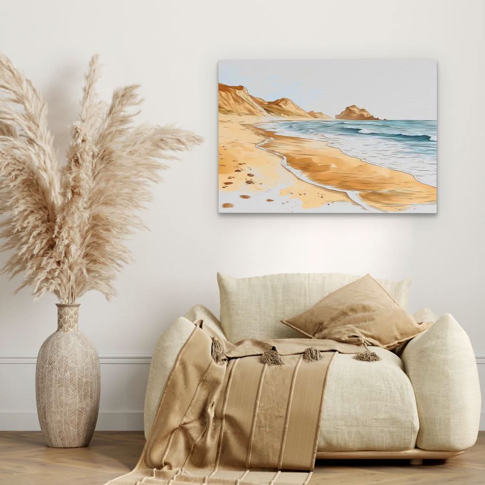Peaceful Silence - Beach Art for Bathroom