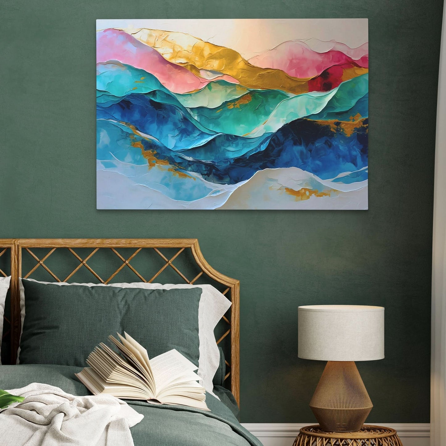Peaceful Valley - White Landscapes Canvas Print