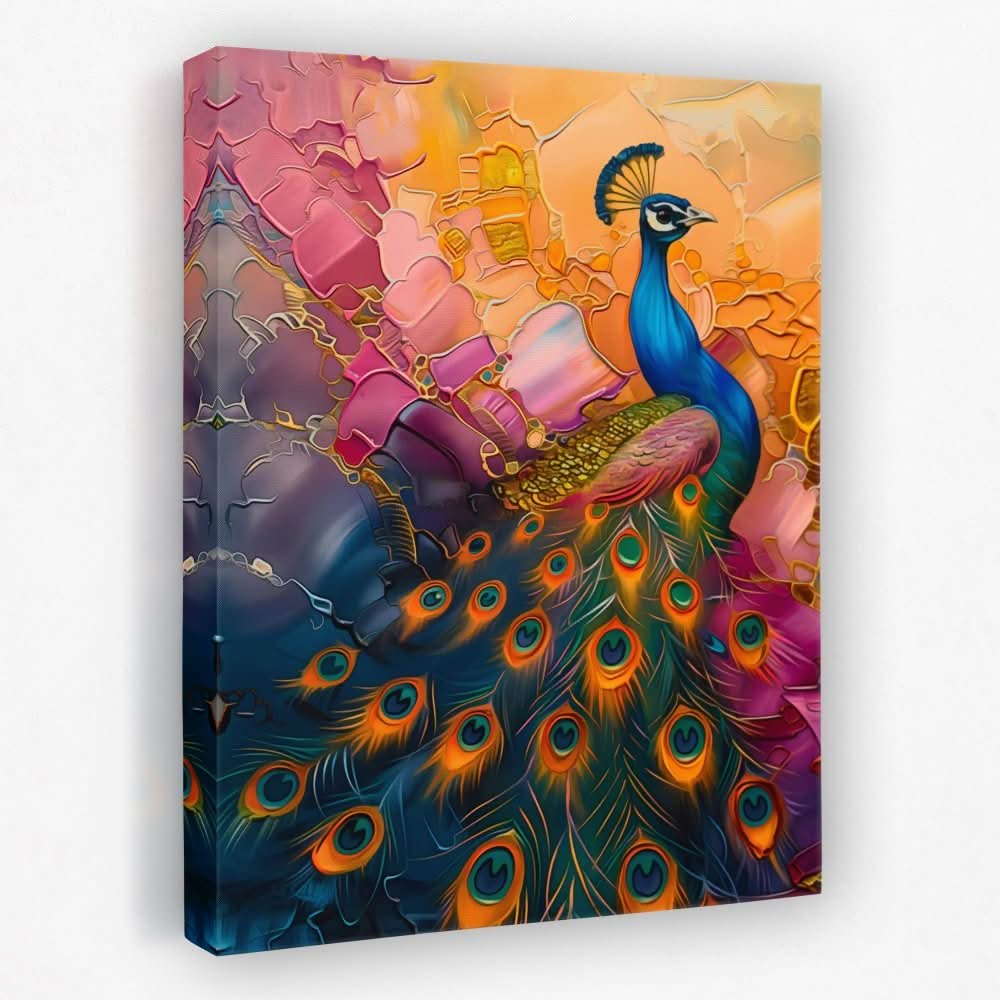 Peacock Enigma - Bird Canvas Wall Art