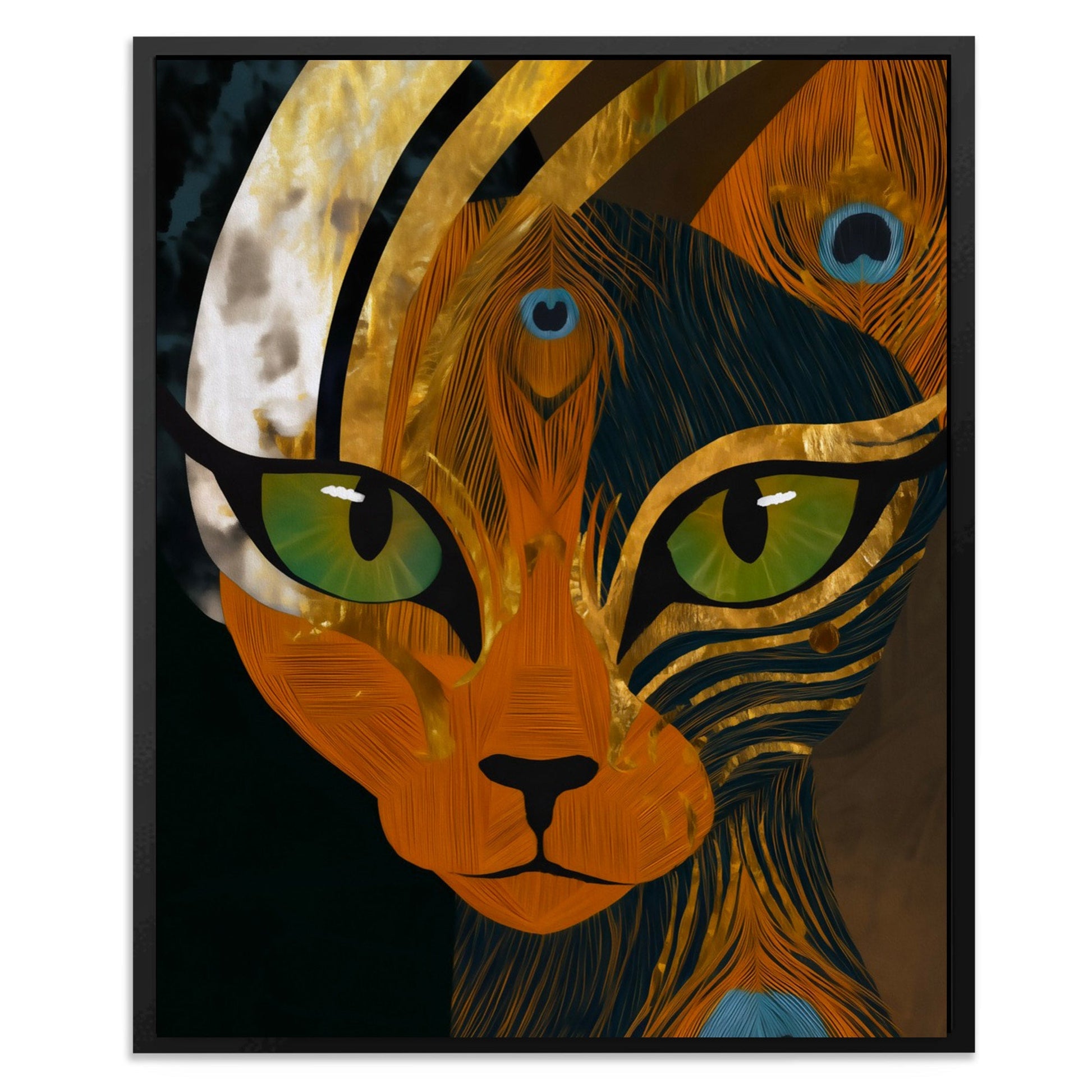 Peacock Maned Lion - Luxury Wall Art