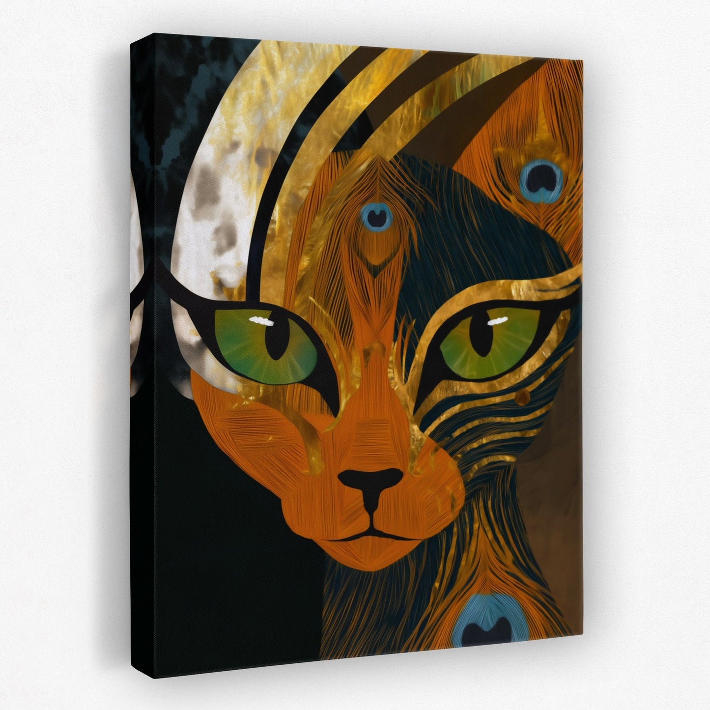 Peacock Maned Lion - Luxury Wall Art
