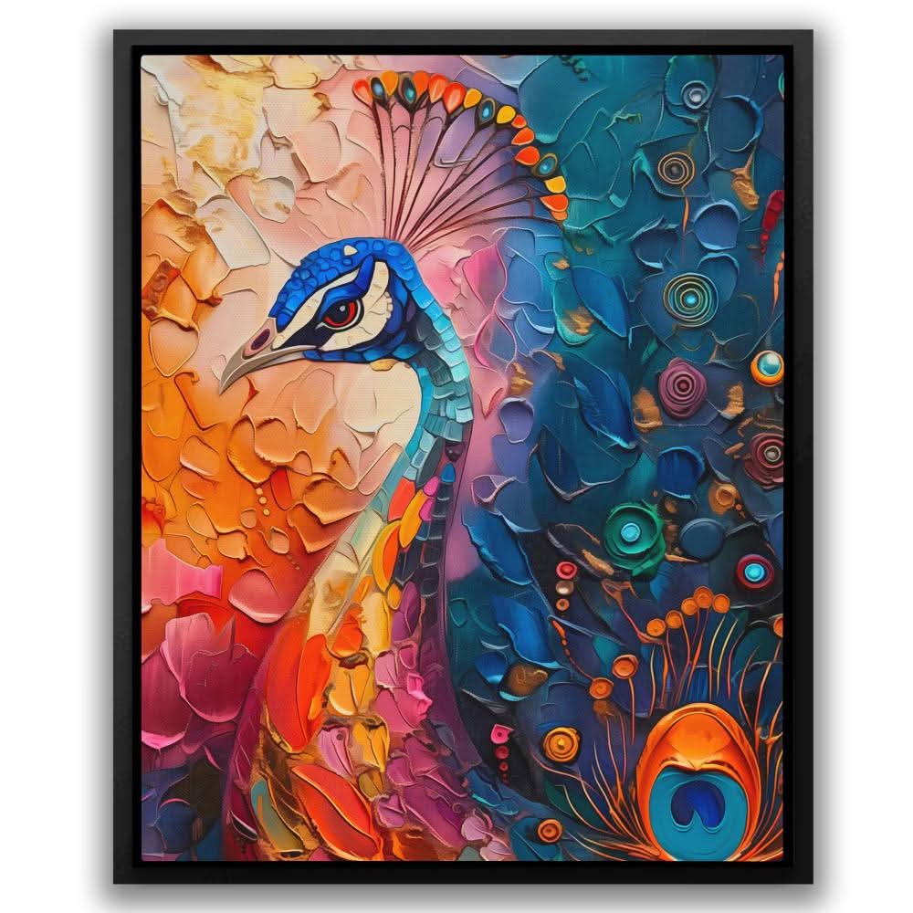 Peacock Muse - Bird Art for Hallway