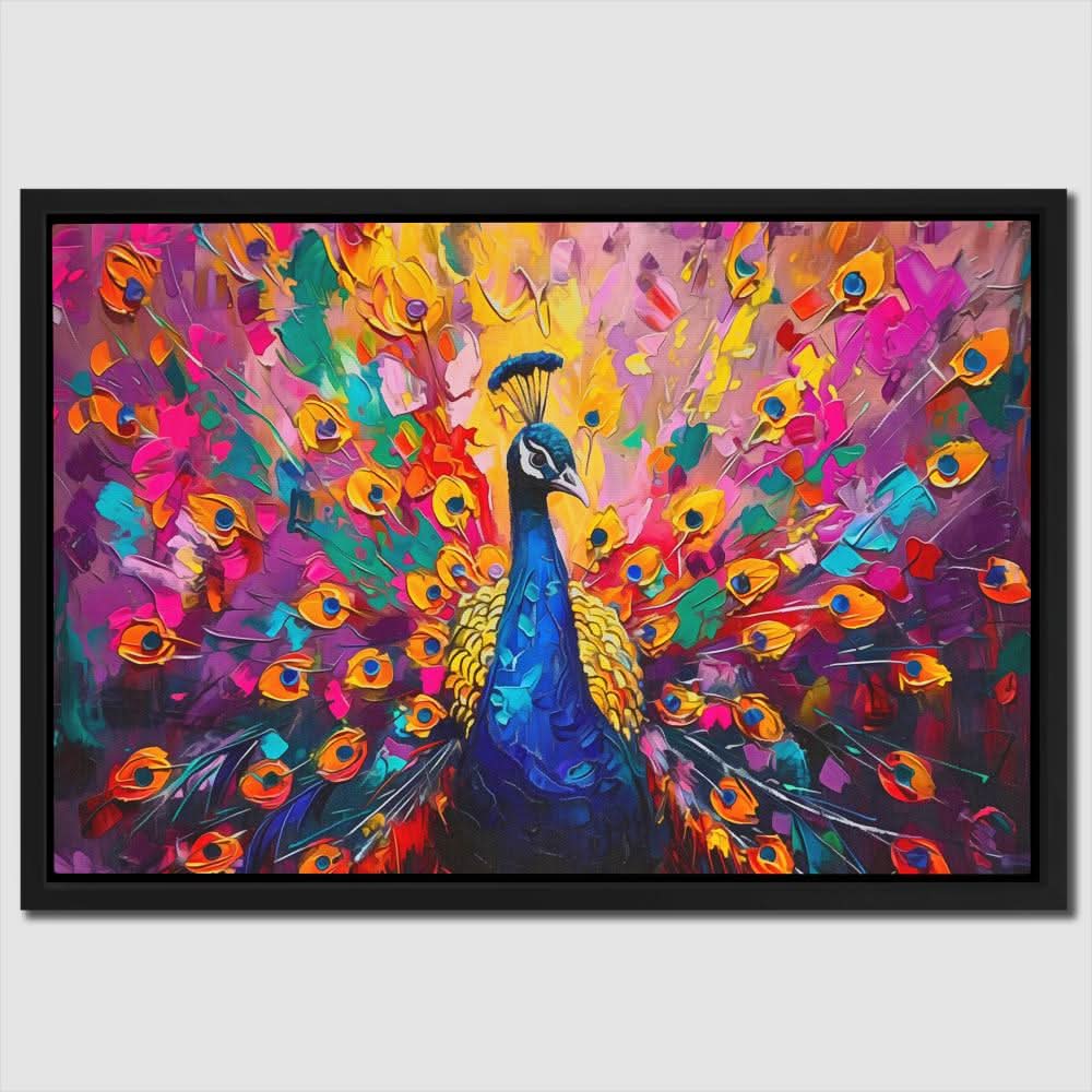 Peacock’s Plumage - Bird Art for Bedroom