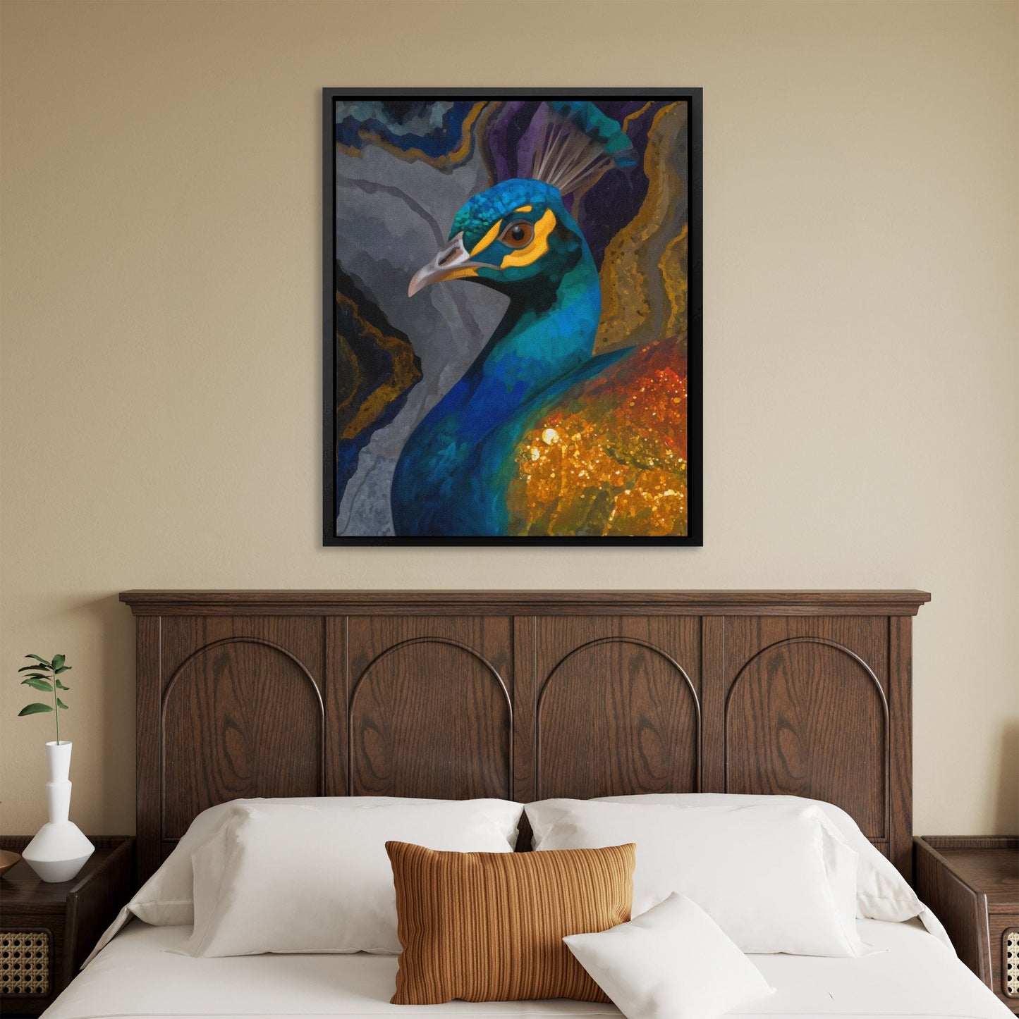 Peacock's Turquoise Dream - Luxury Wall Art