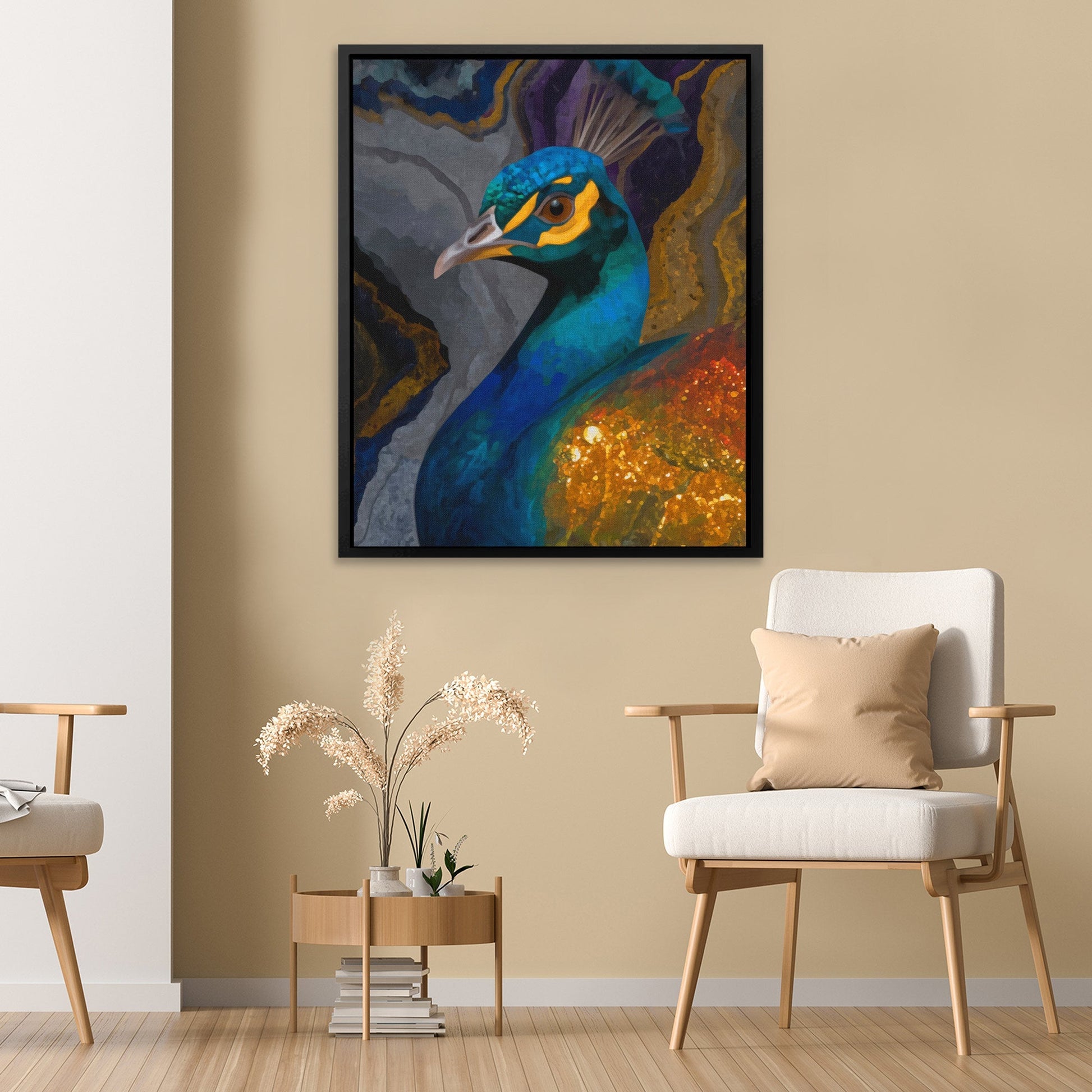 Peacock's Turquoise Dream - Luxury Wall Art