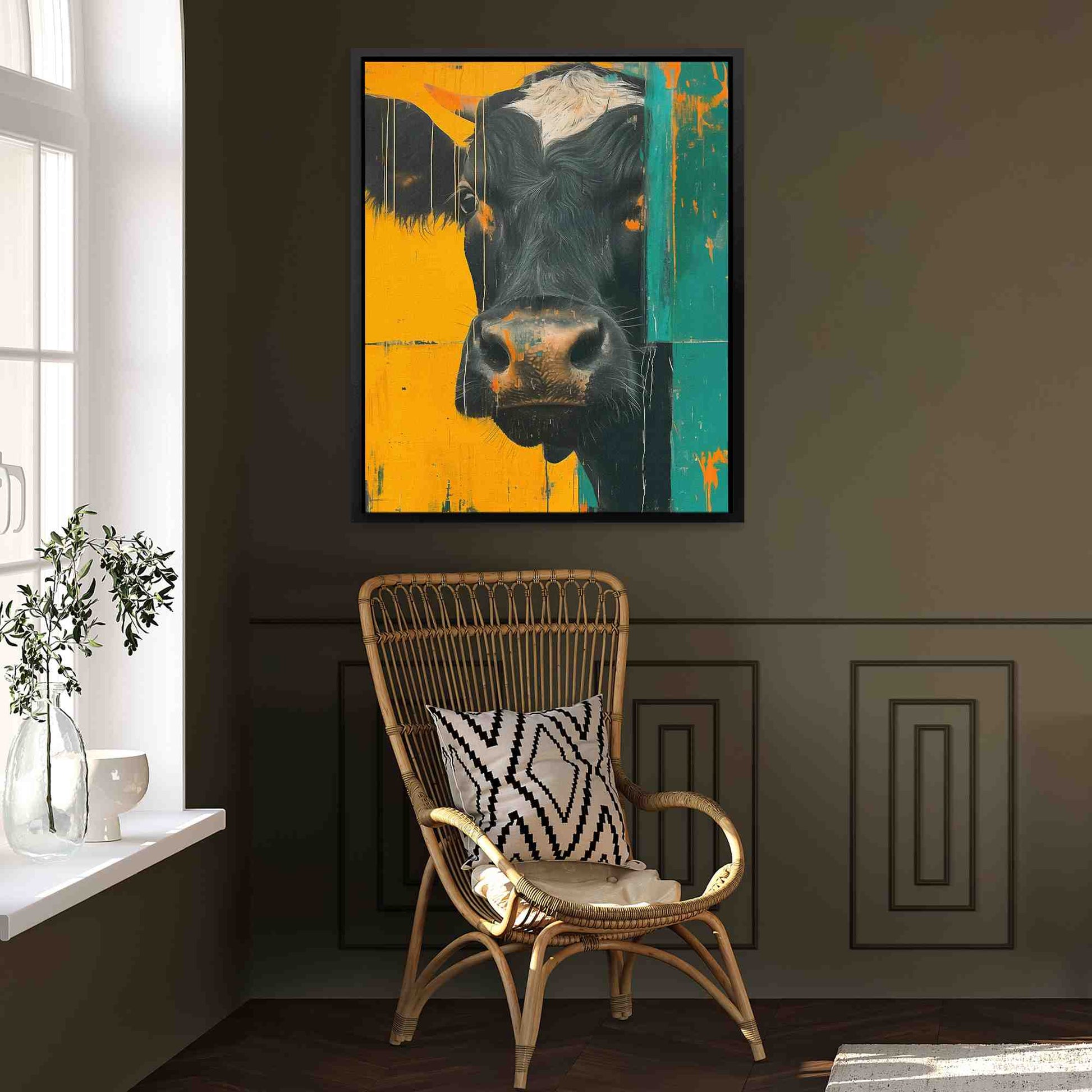 Peaking Cow - Animals Art
