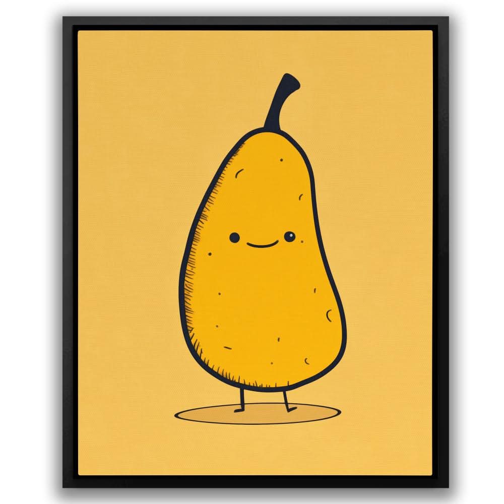 Pear Essentials - Yellow Wall Art for Kids Room
