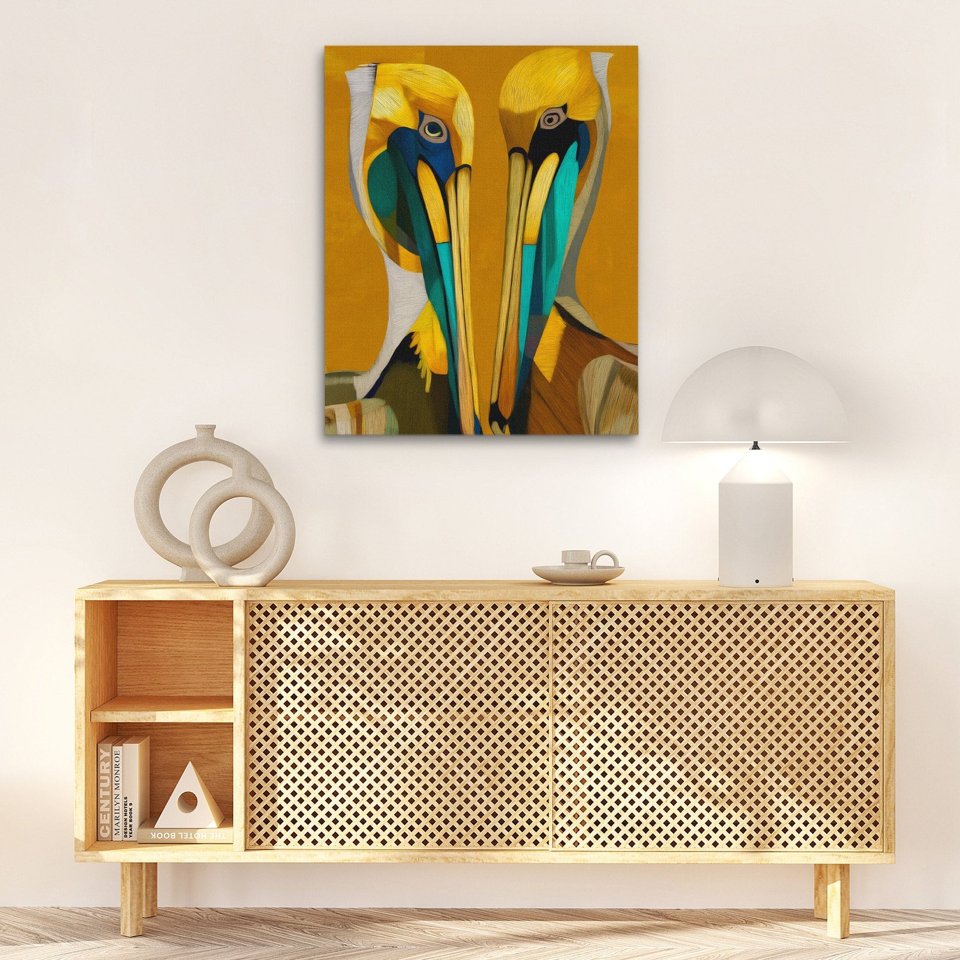 Pelican Golden Bond - Luxury Wall Art