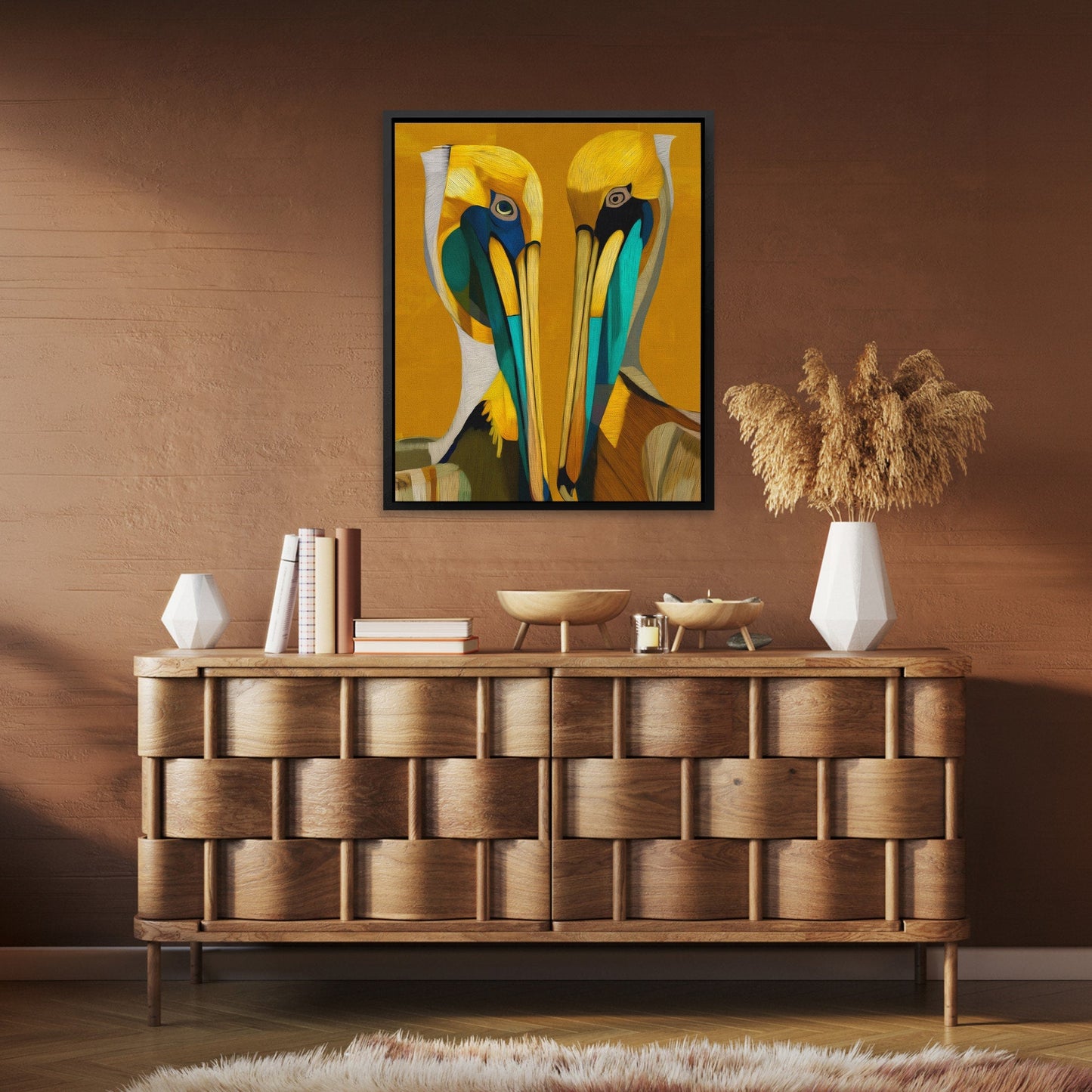 Pelican Golden Bond - Luxury Wall Art