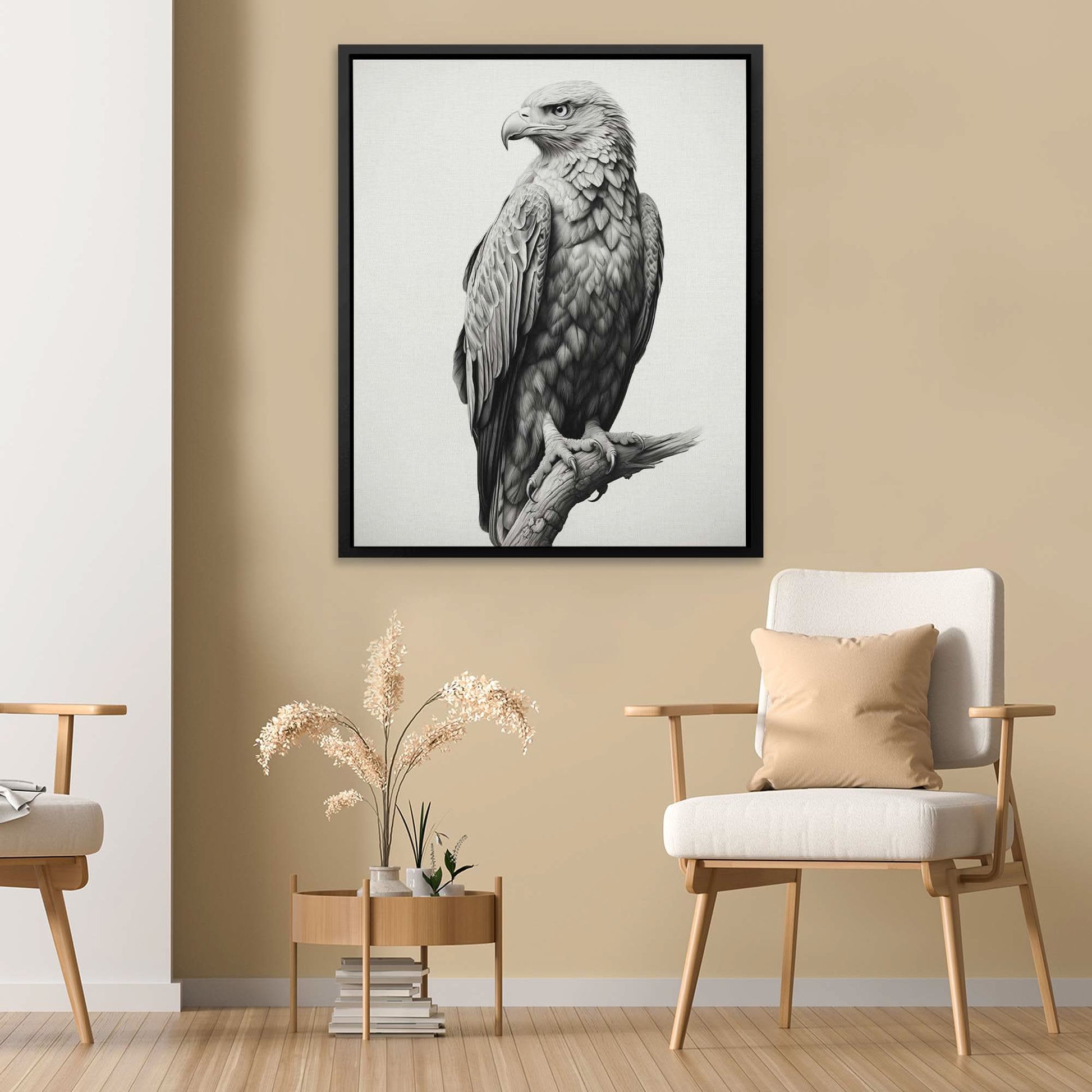 Pencil Bald Eagle - Framed Art Print