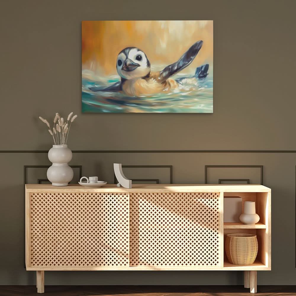 Penguin Glide - Animals Art for Bedroom