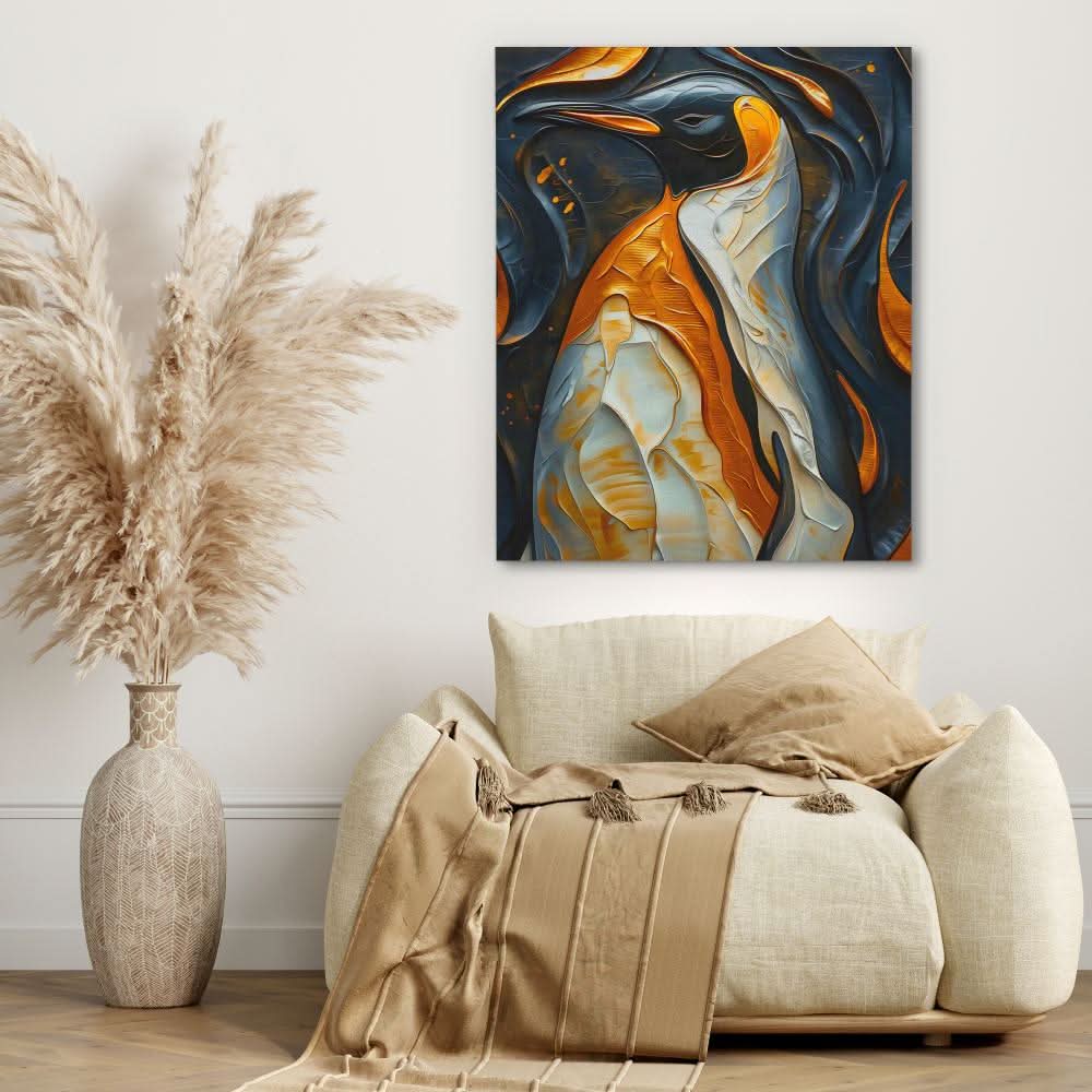 Penguin Pallet - Large Abstract Canvas Print