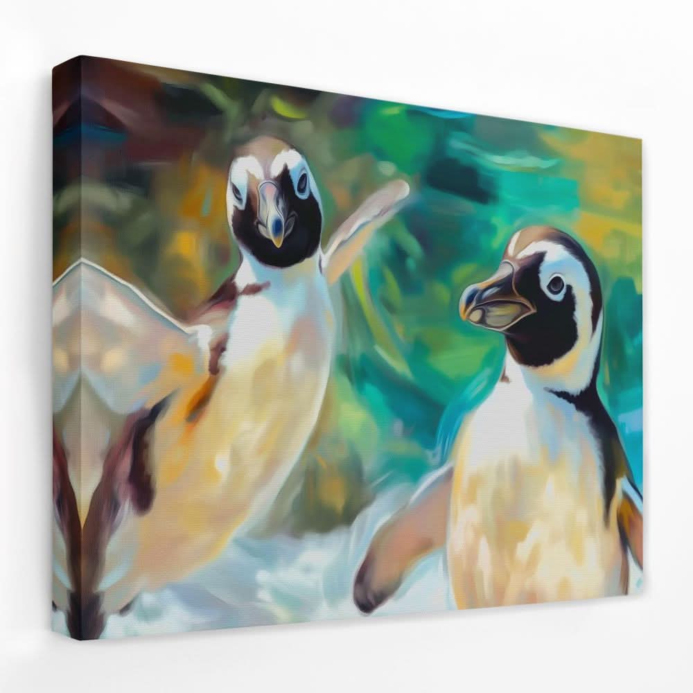 Penguin Pals - Animals Canvas Wall Art