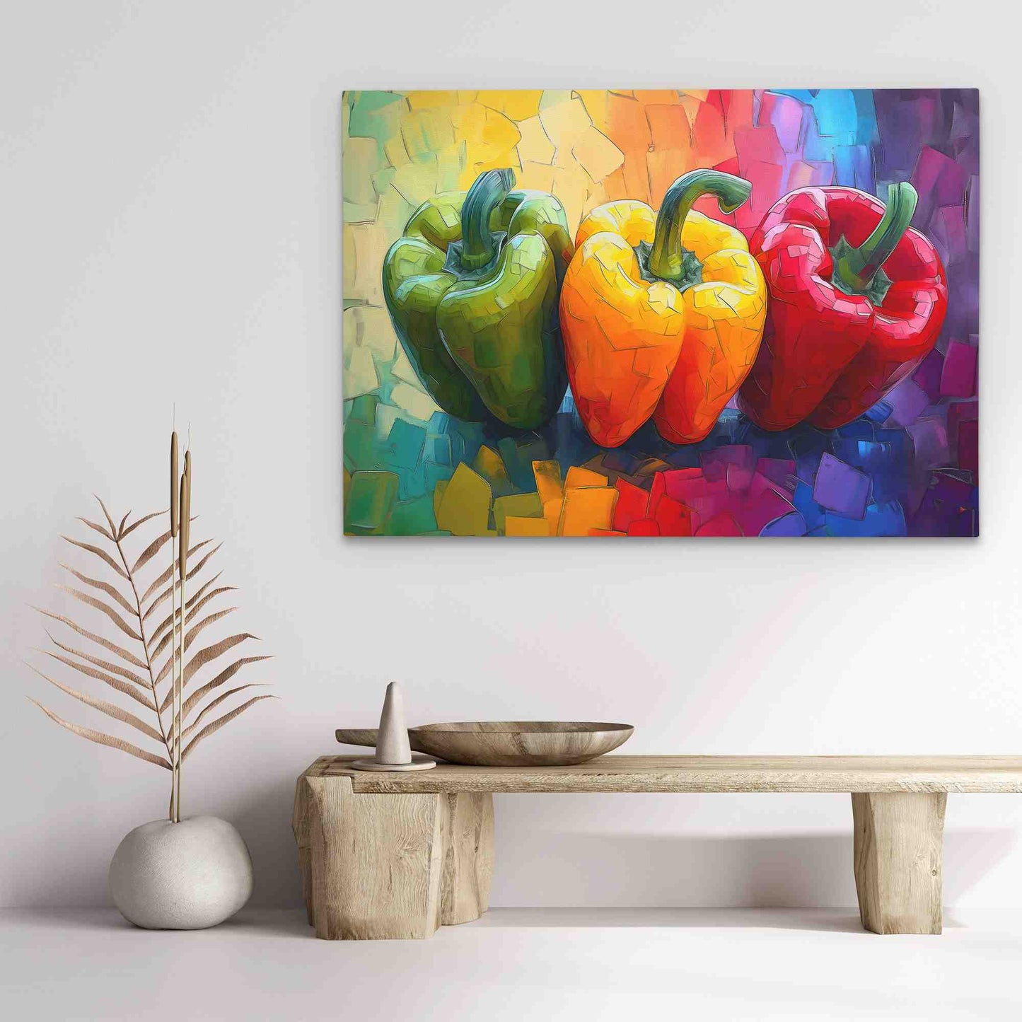 Pepper Symphony - Wall Art in Black Frame