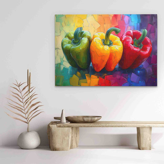 Pepper Symphony - Wall Art in Black Frame