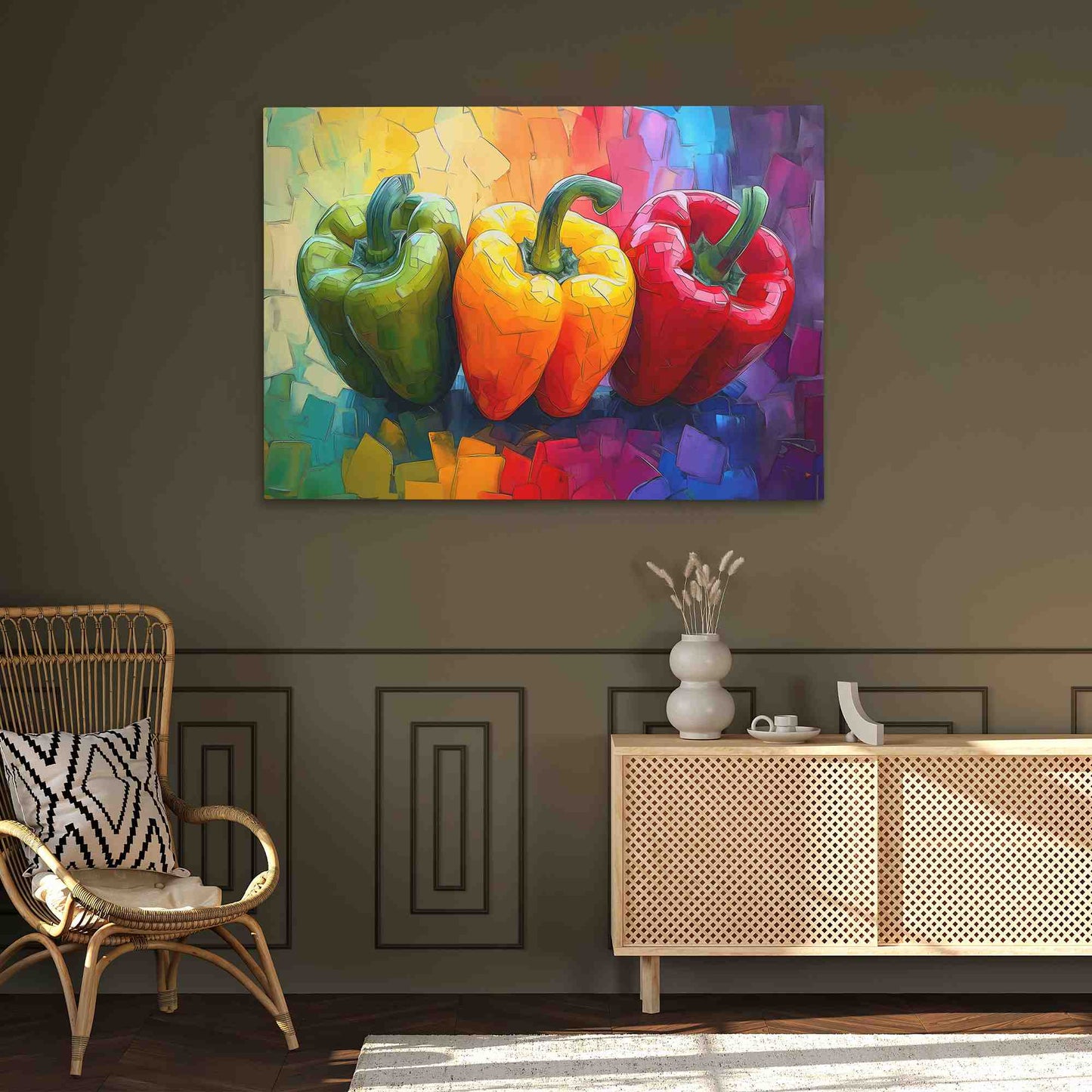Pepper Symphony - Colorful Wall Art for Kitchen