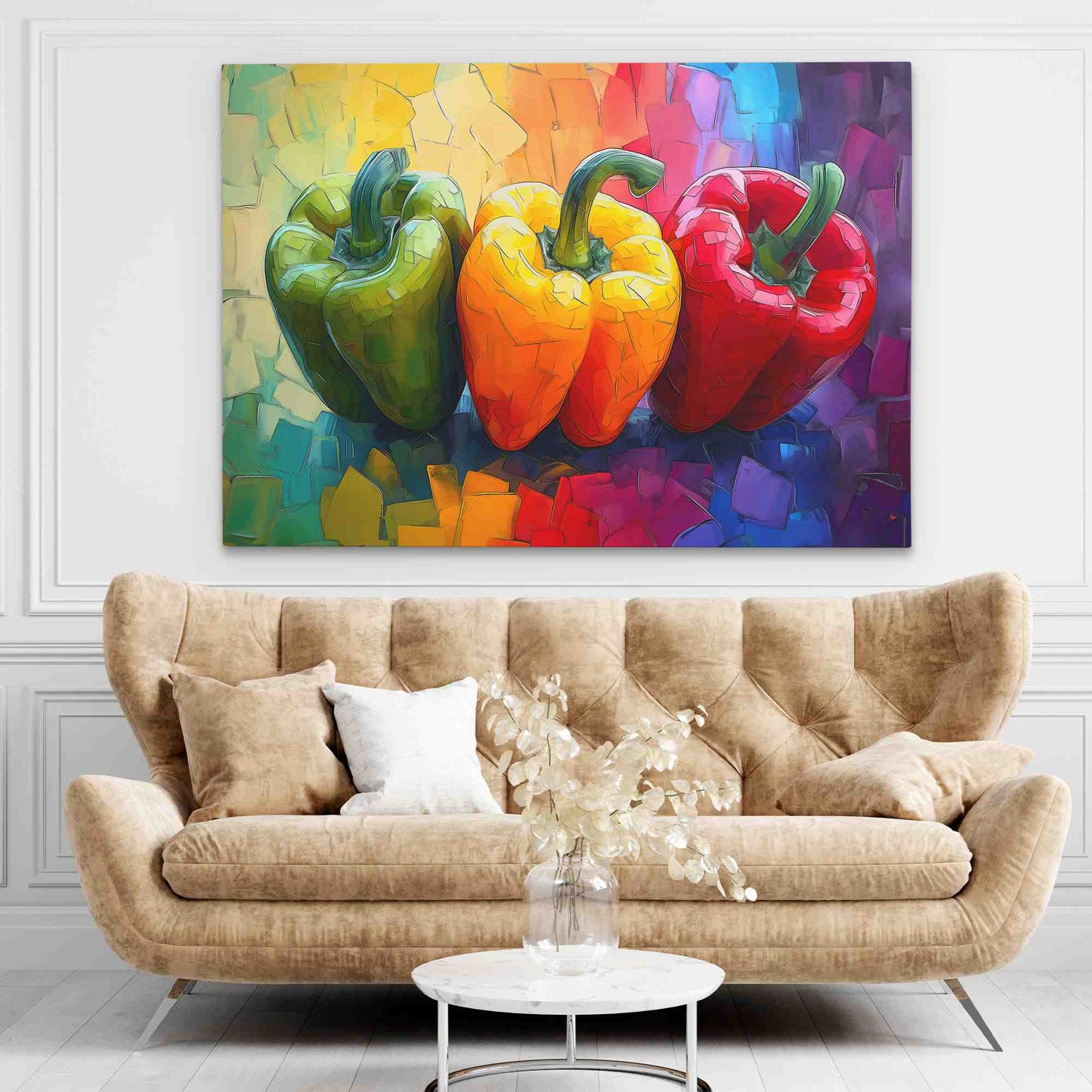 Pepper Symphony - Colorful Peppers Canvas Print