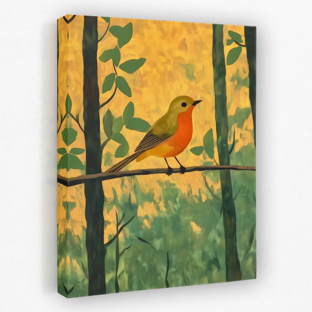 Perch of Dawn - Bird Canvas Wall Art