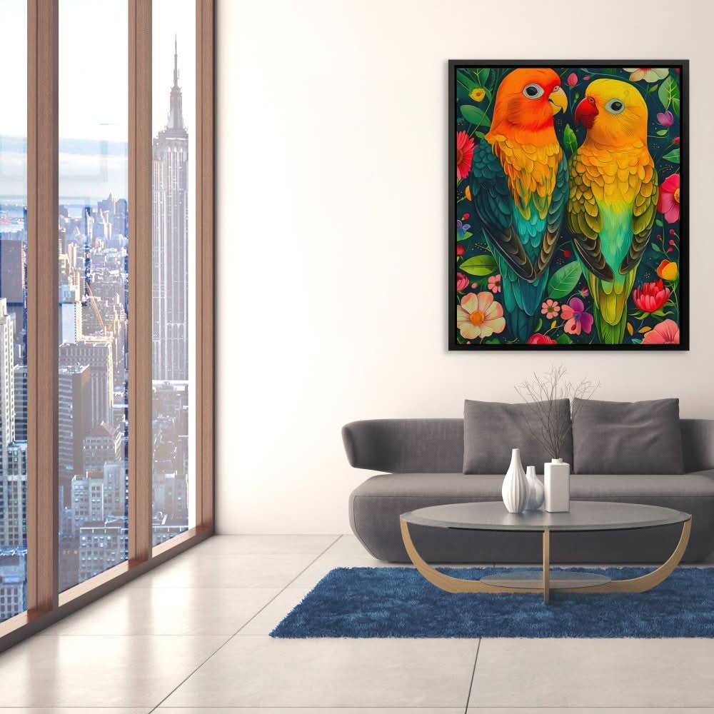 Perched Tropical Birds - Bird Art for Bedroom
