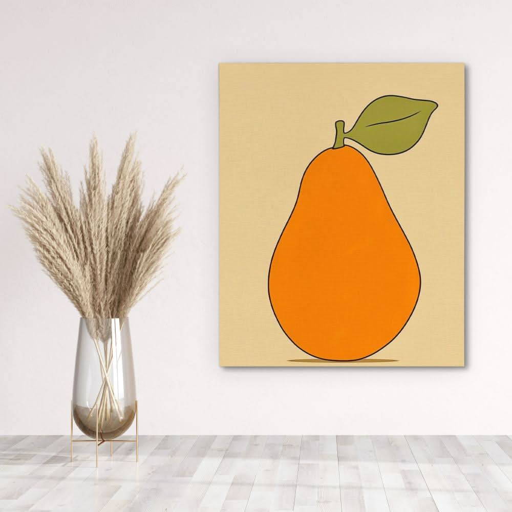 Perfectly Pear - Large Minimalist Canvas Print