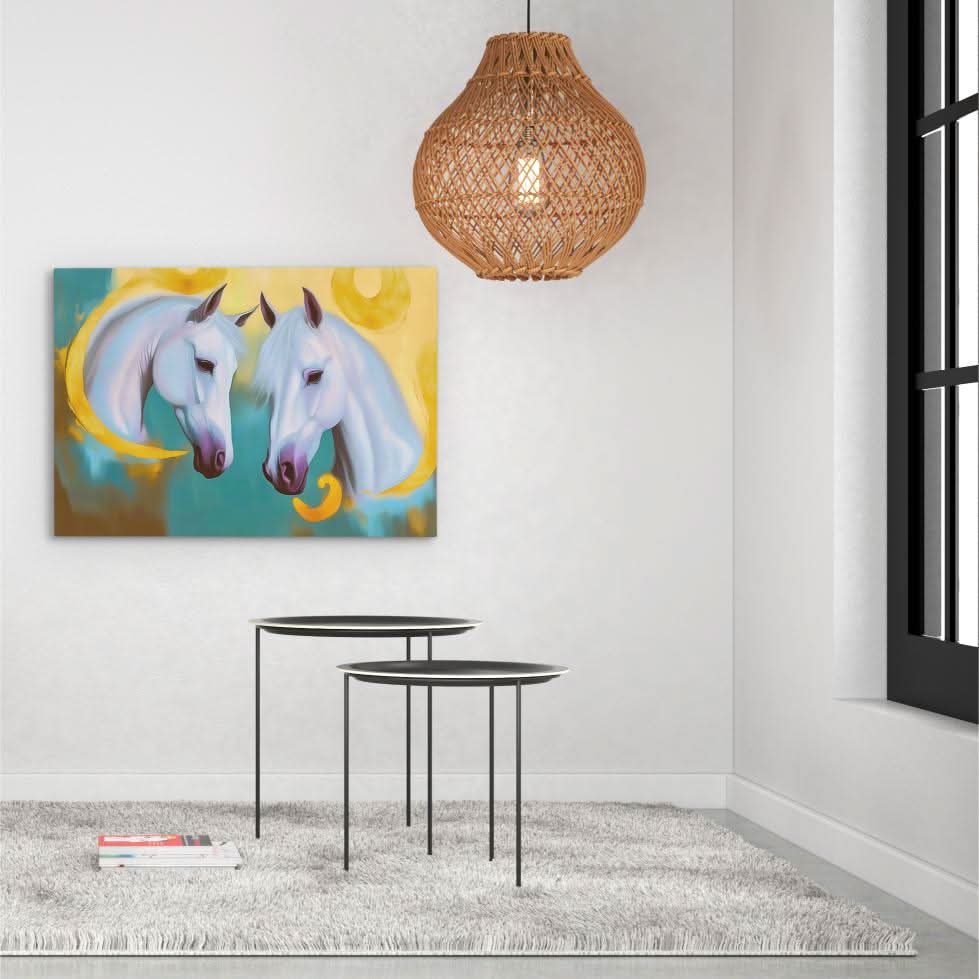 Phantom Pair - Blue Wall Art for Home Office