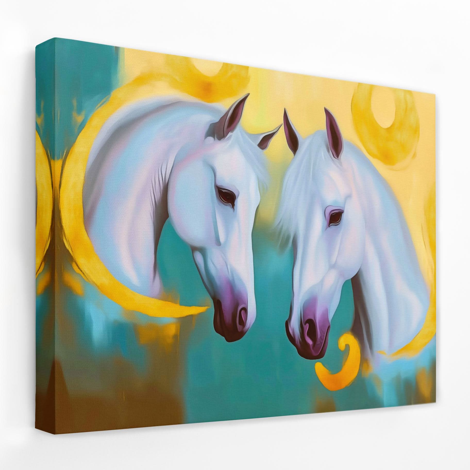 Phantom Pair - Horse Canvas Wall Art