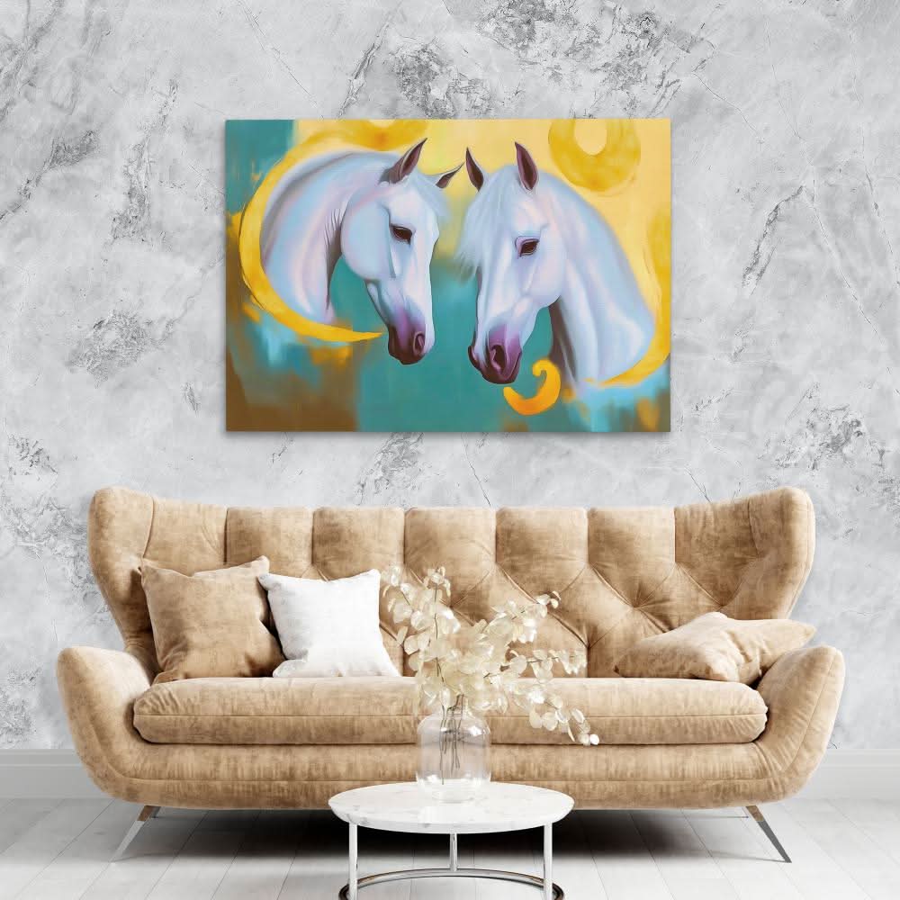 Phantom Pair - Lavender Wall Art in Black Frame