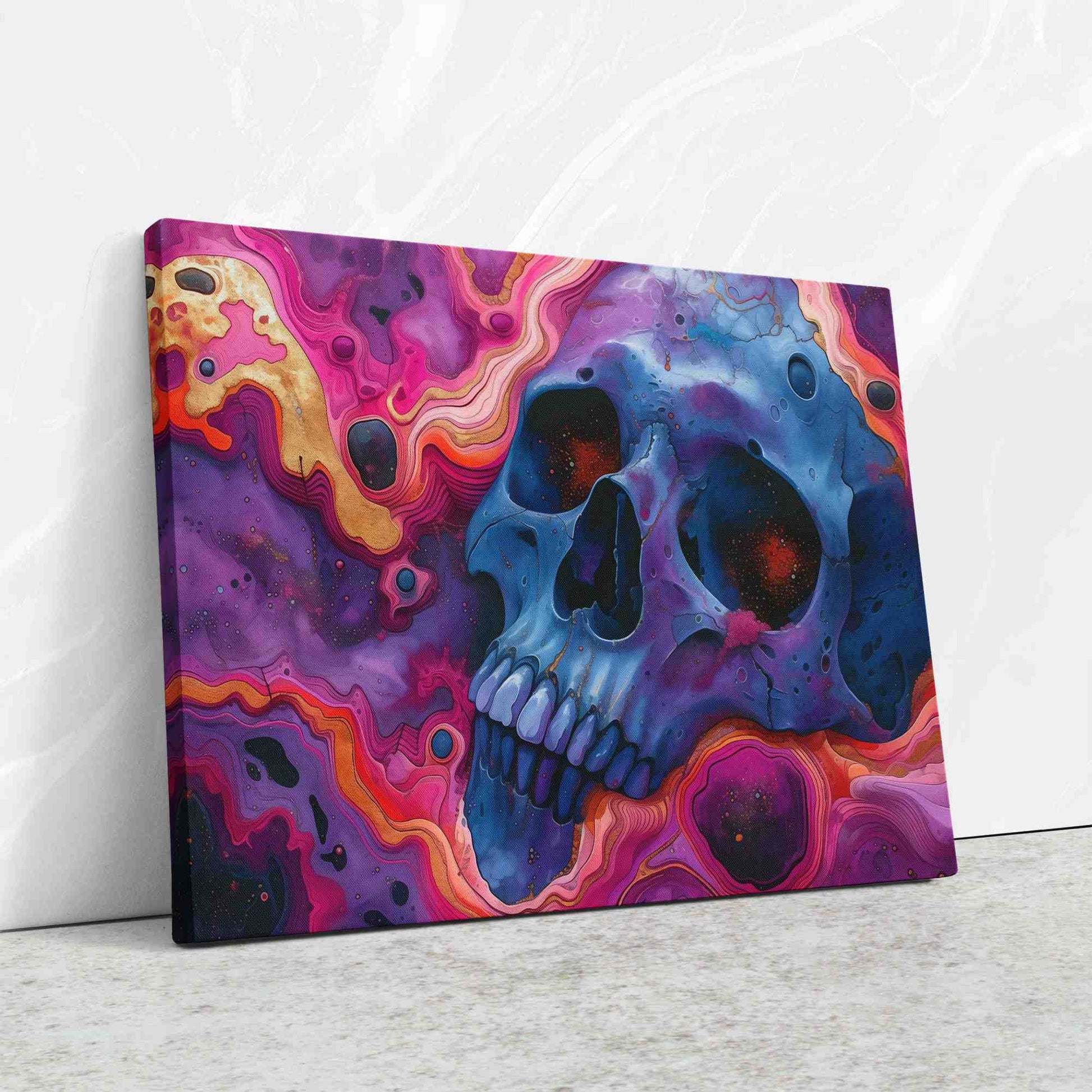 Phantom Skull - Pop Art Wall Art in Black Frame