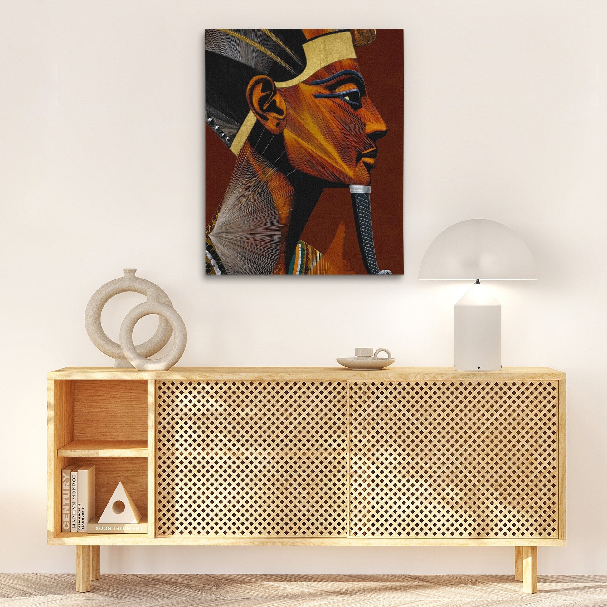 Pharaoh's Amber Throne - Luxury Wall Art