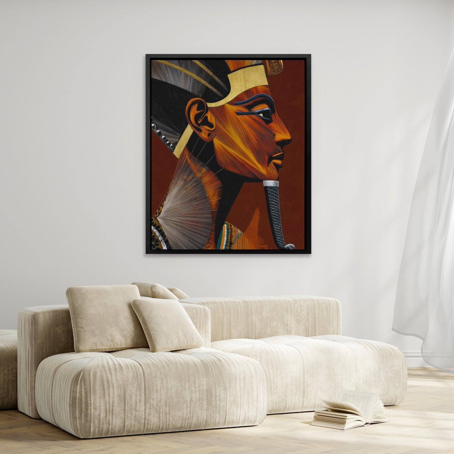 Pharaoh's Amber Throne - Luxury Wall Art