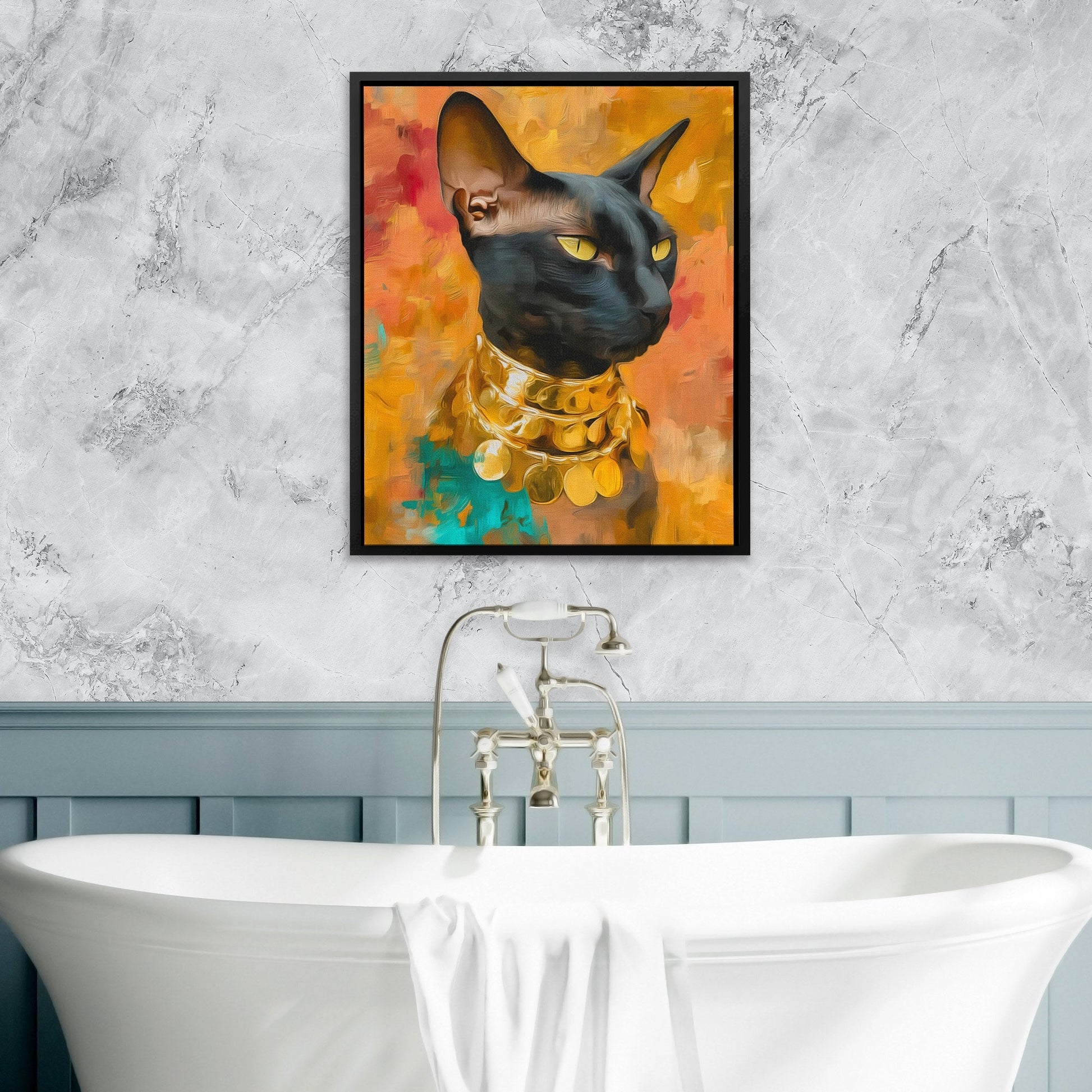 Pharaoh's Black Jewel - Luxury Wall Art