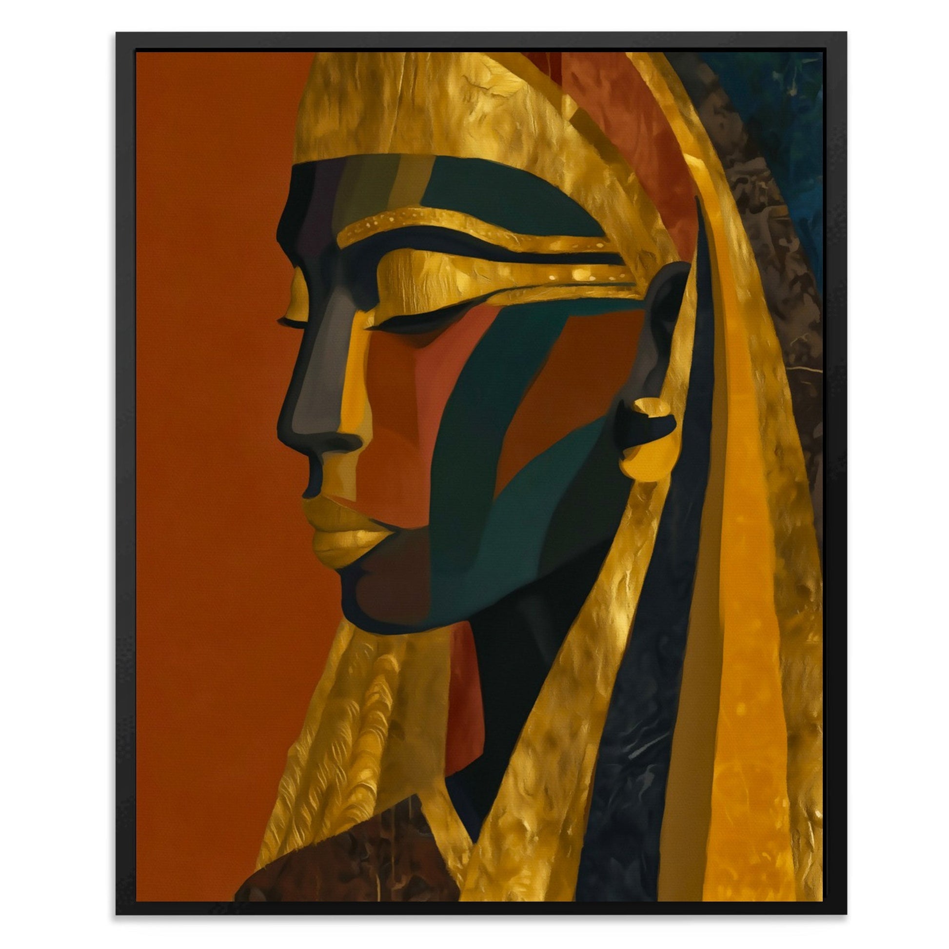 Pharaoh's Bronze Profile - Luxury Wall Art