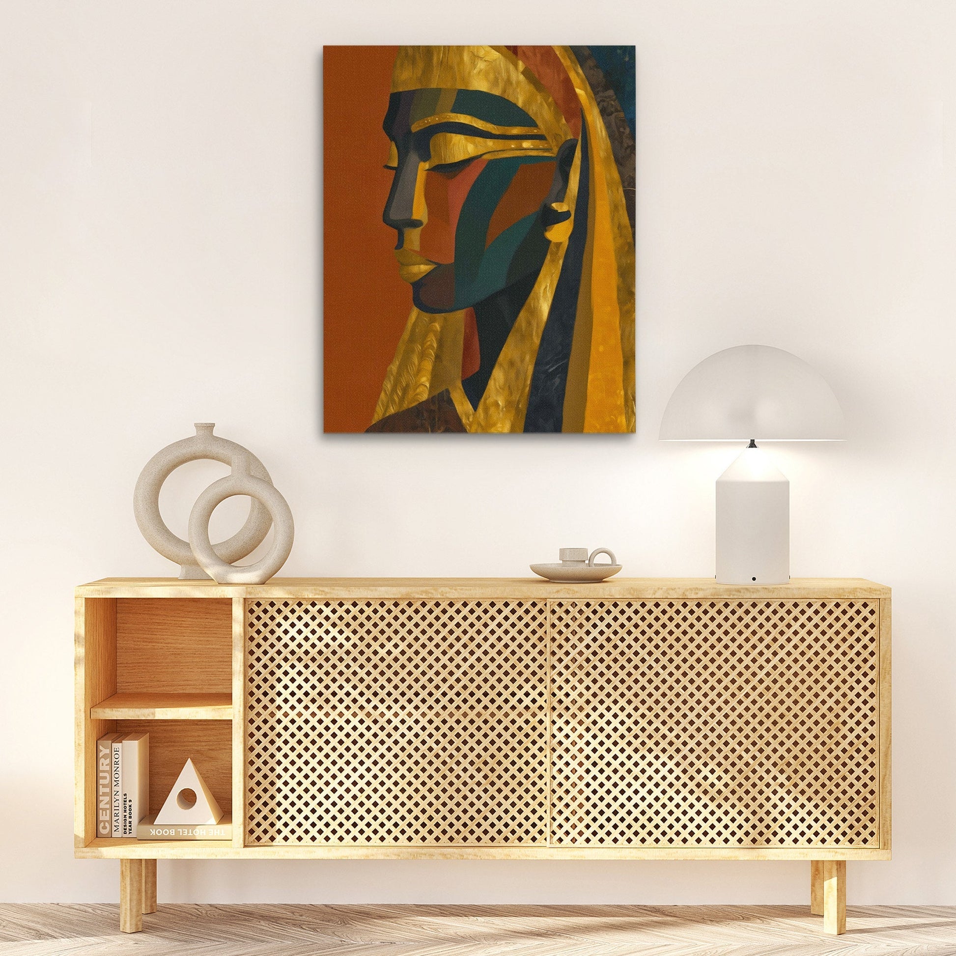 Pharaoh's Bronze Profile - Luxury Wall Art