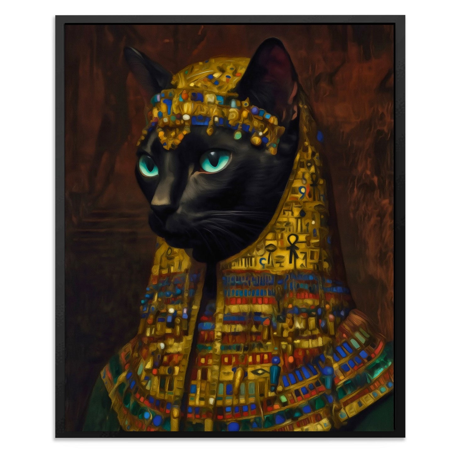Pharaoh's Turquoise Stare - Luxury Wall Art