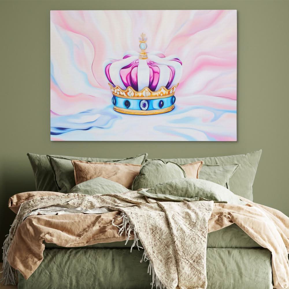 Pillows of Power - Crown Art for Bedroom