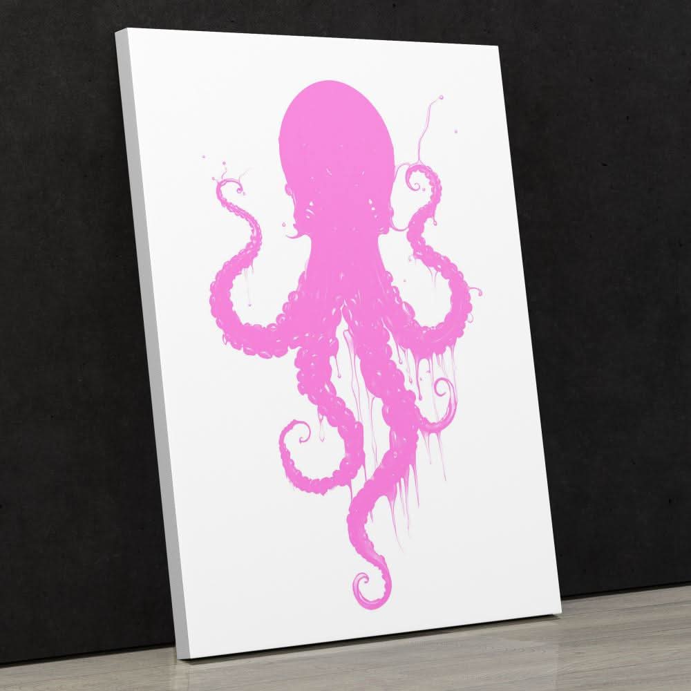 Pink Dancing Octopus - Oceanic Art