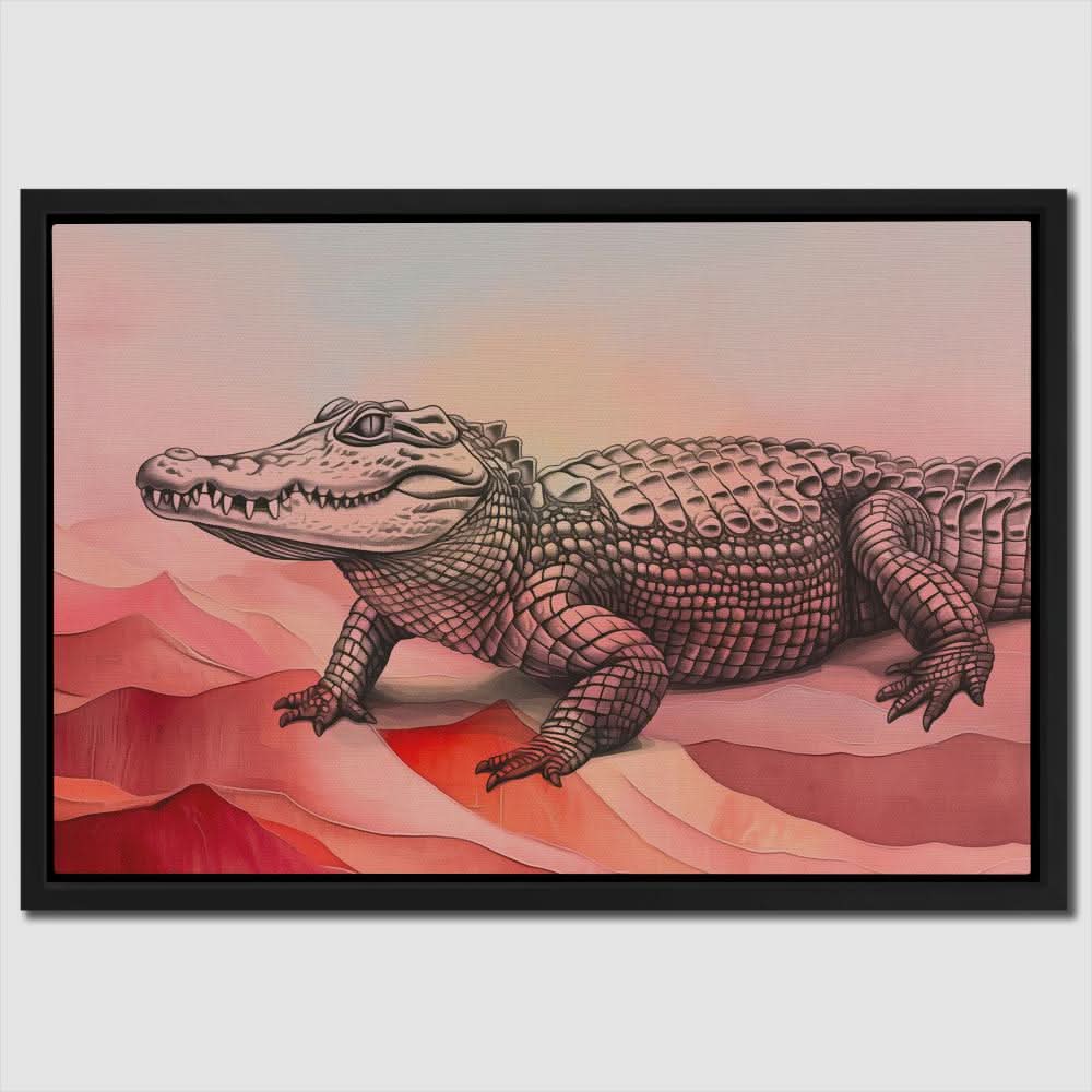 Pink Gator - Alligator Art for Home Office