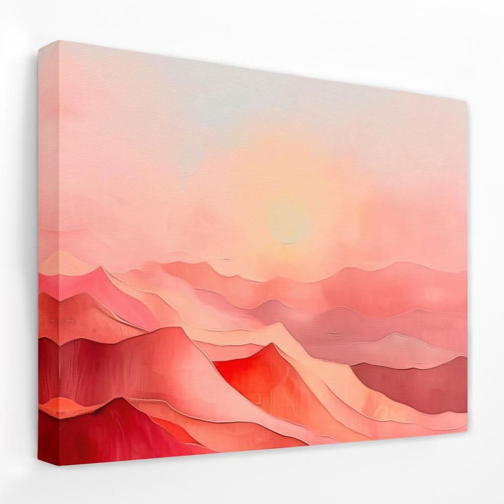 Pink Hills - Landscapes Canvas Wall Art