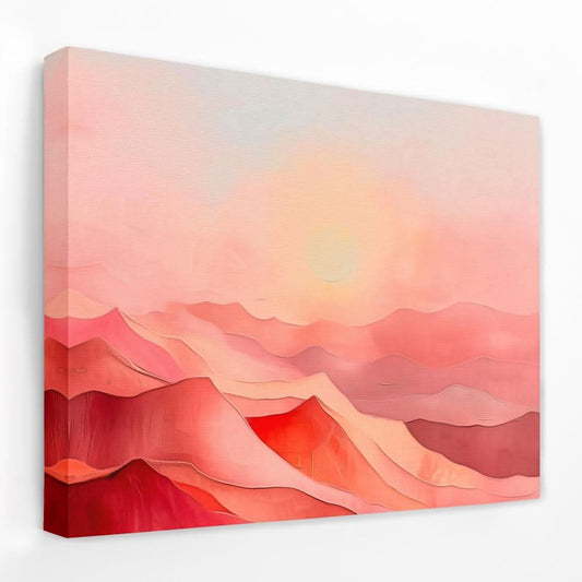 Pink Hills - Landscapes Canvas Wall Art