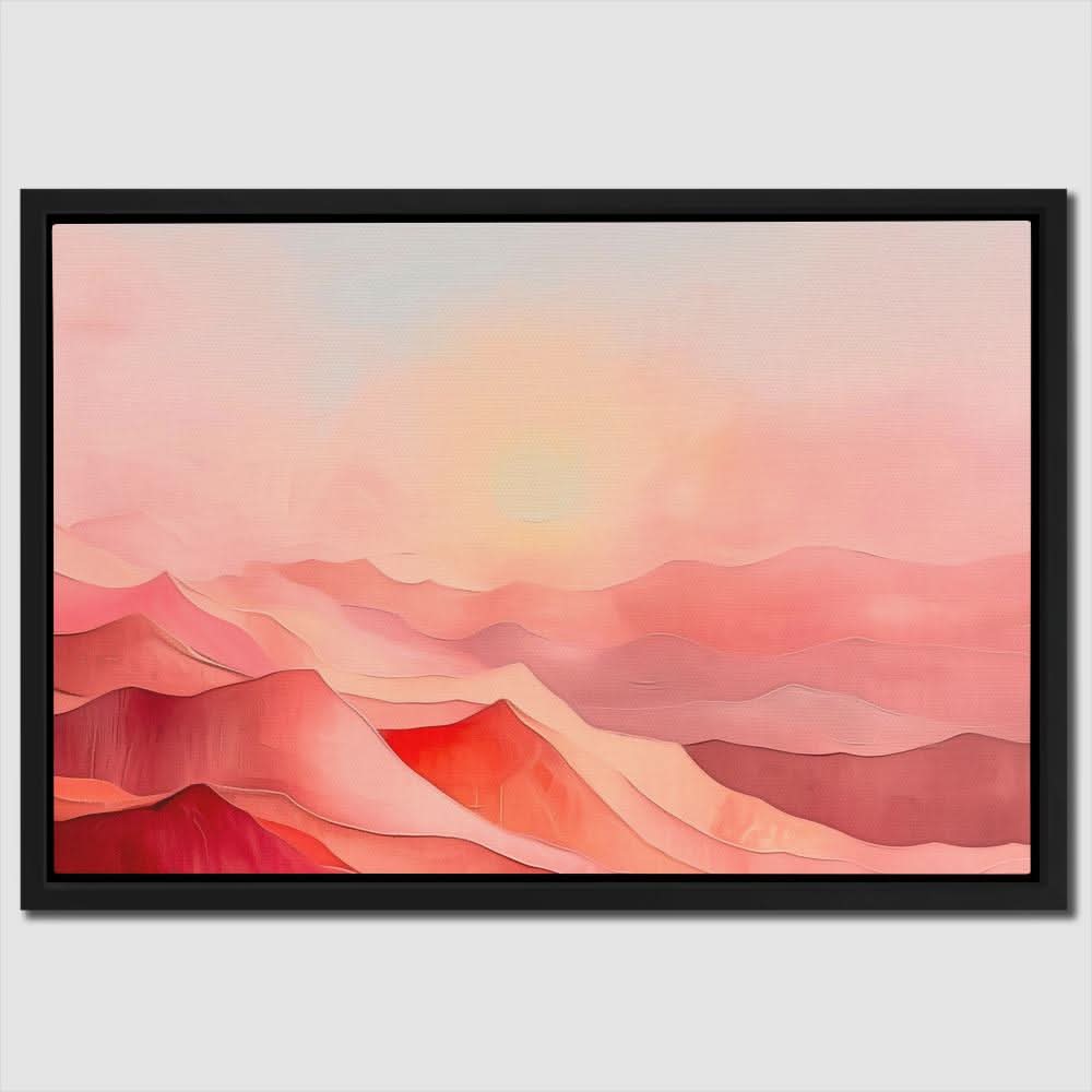 Pink Hills - Abstract Pastel Canvas Wall Art