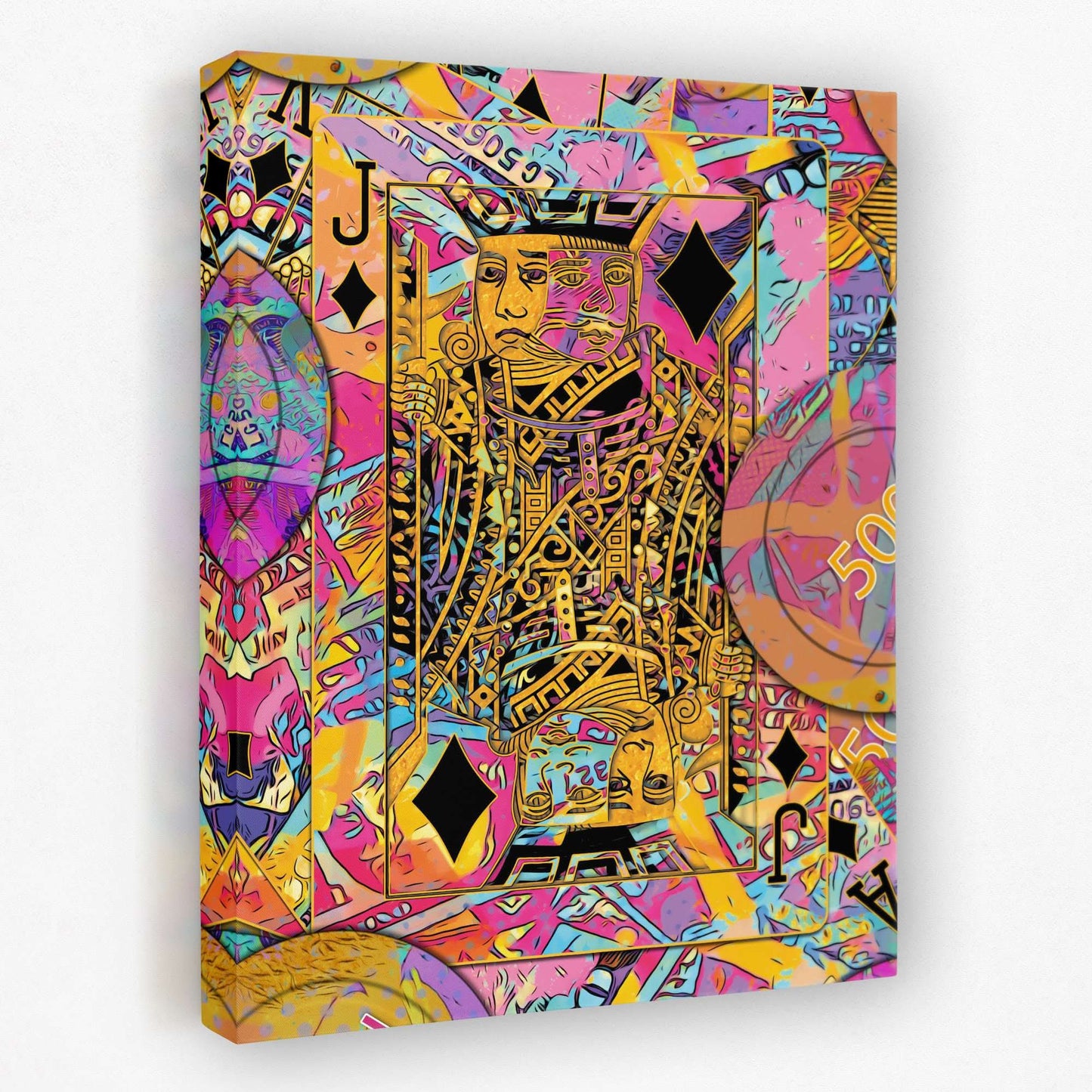 Pink Jack of Diamonds - Luxury Wall Art