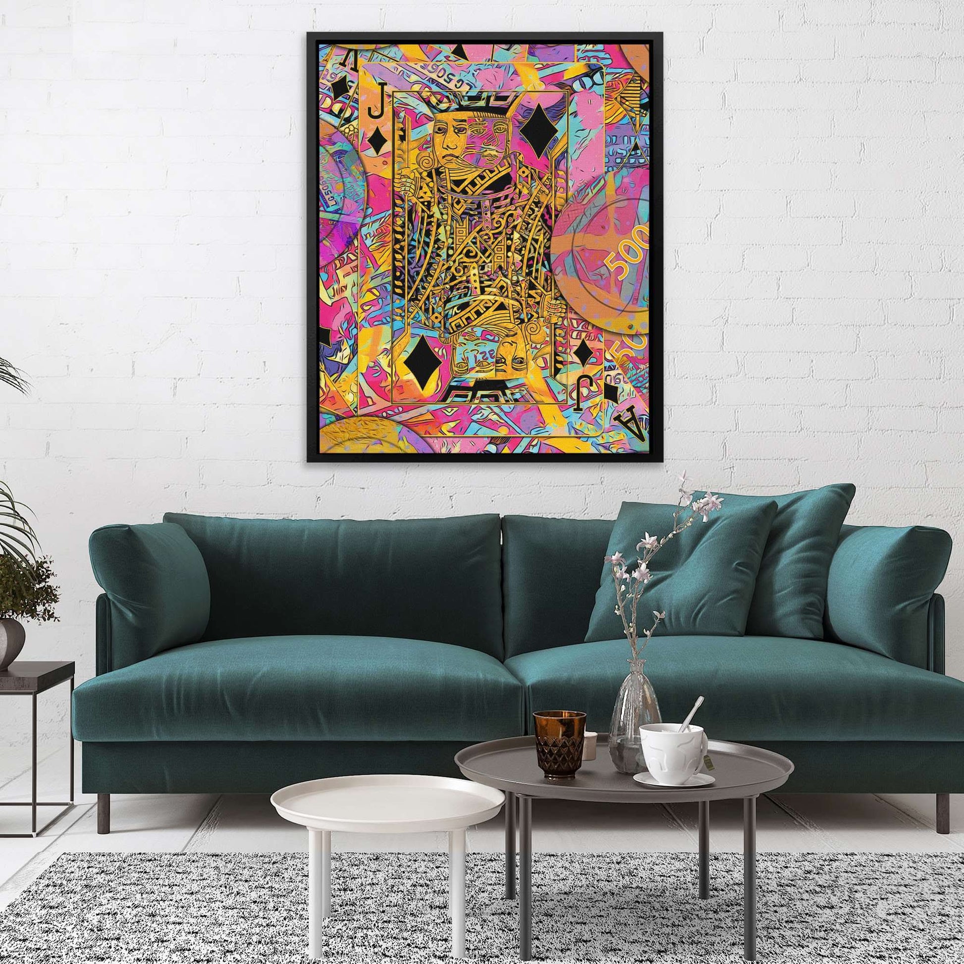 Pink Jack of Diamonds - Luxury Wall Art