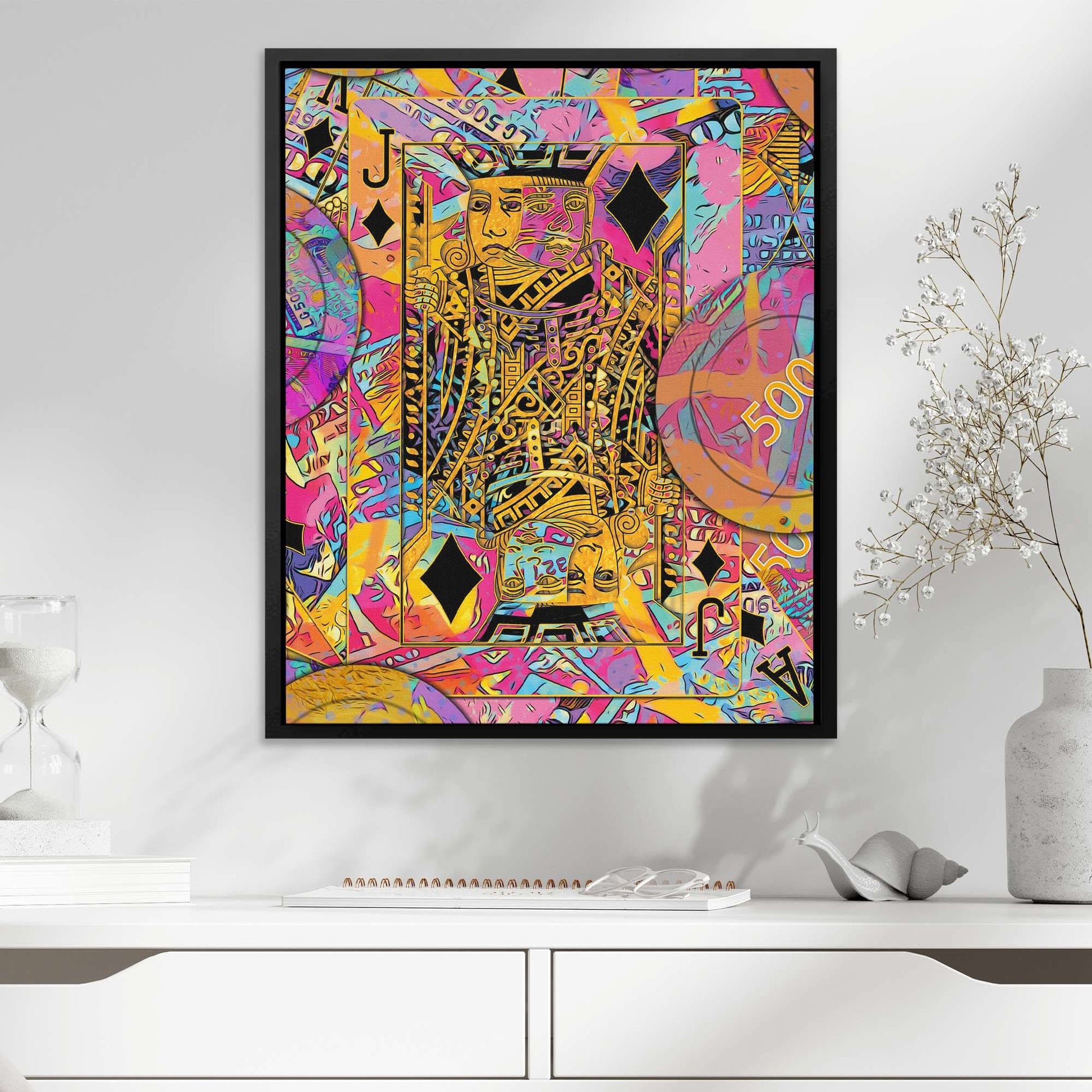 Pink Jack of Diamonds - Luxury Wall Art