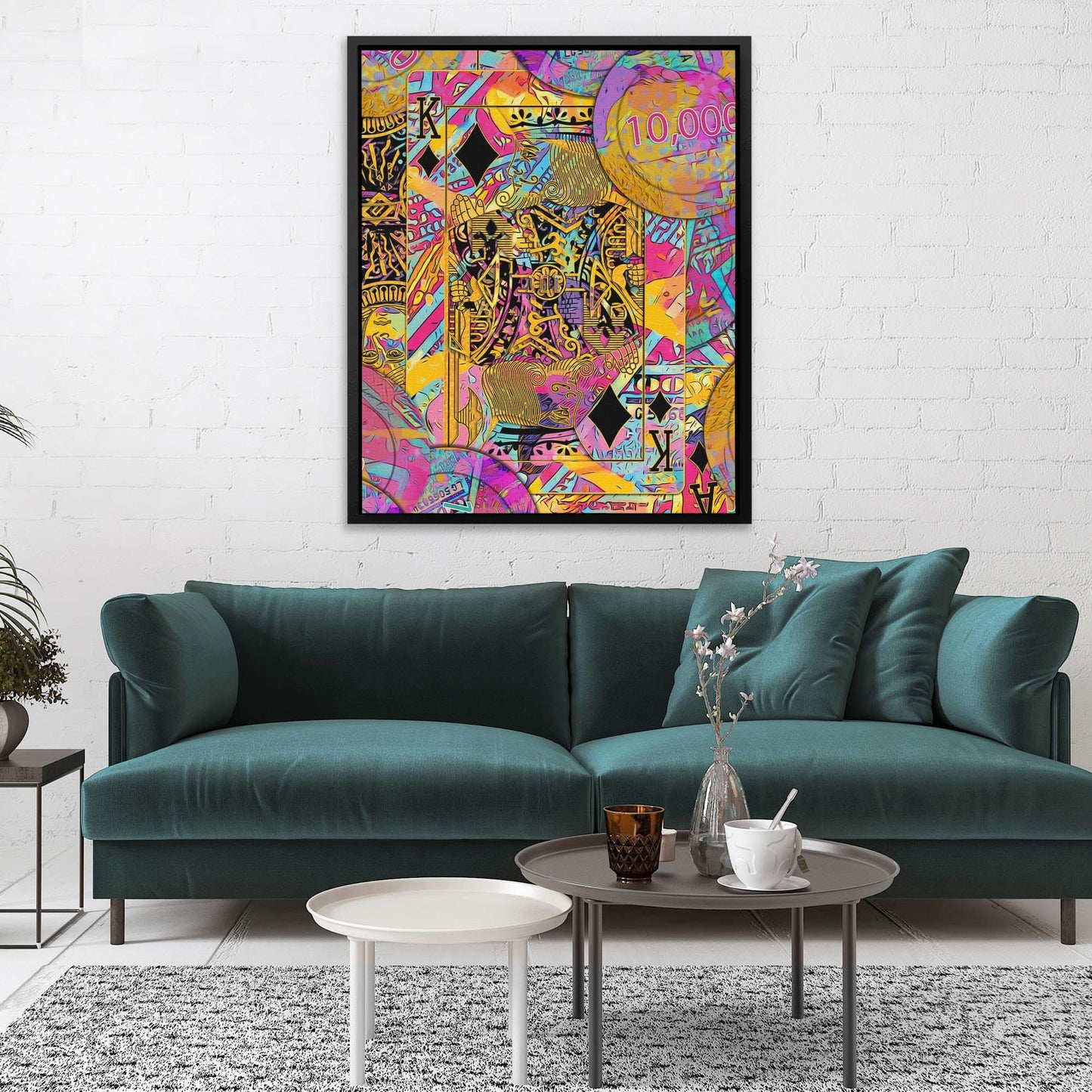 Pink King of Diamonds - Luxury Wall Art