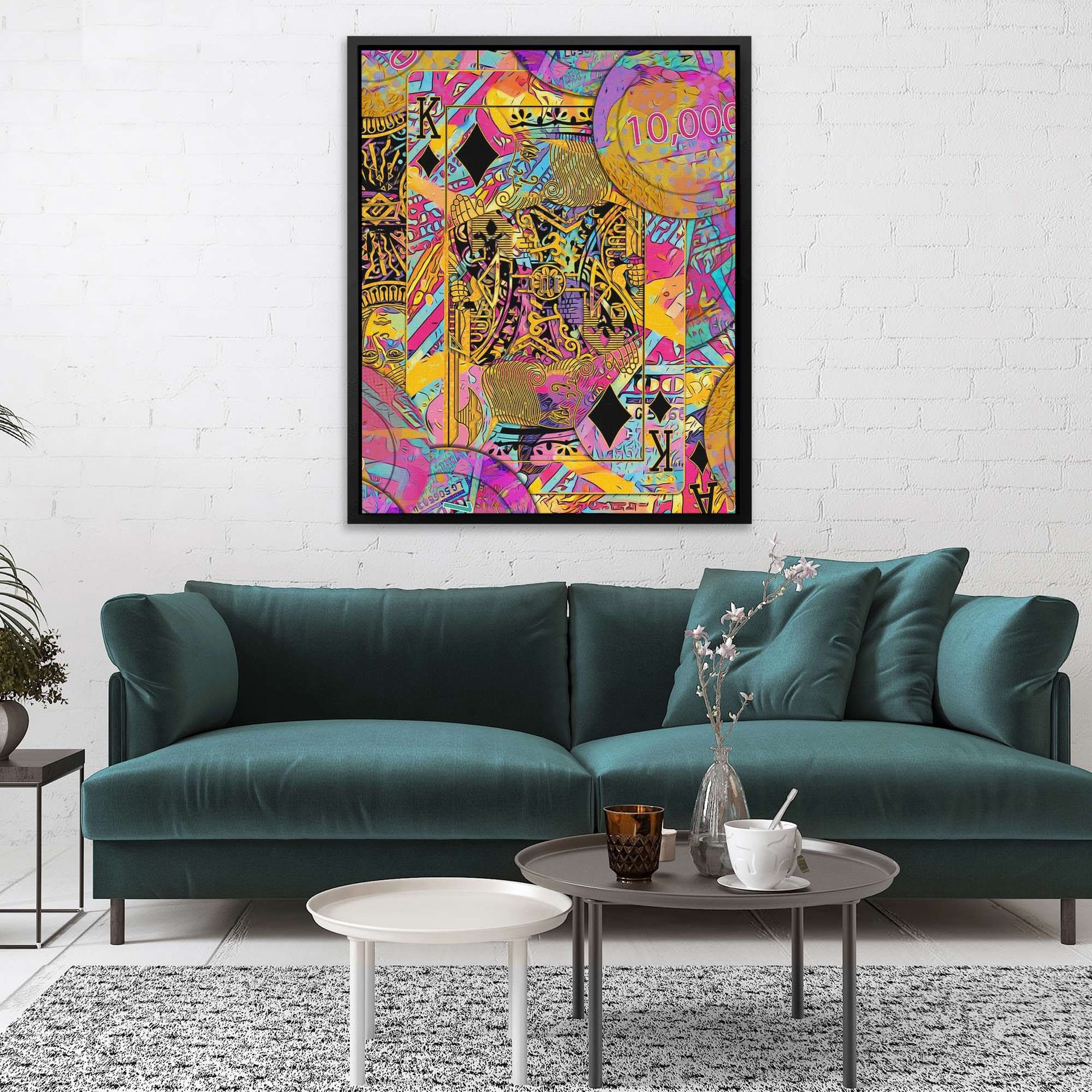 Pink King of Diamonds - Luxury Wall Art