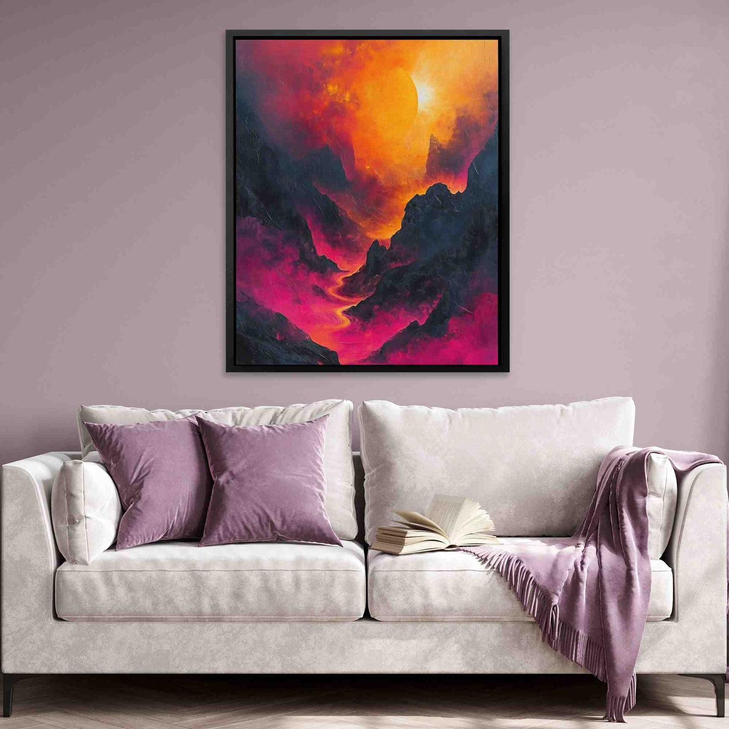 Pink Lava - Eruption Art for Bathroom