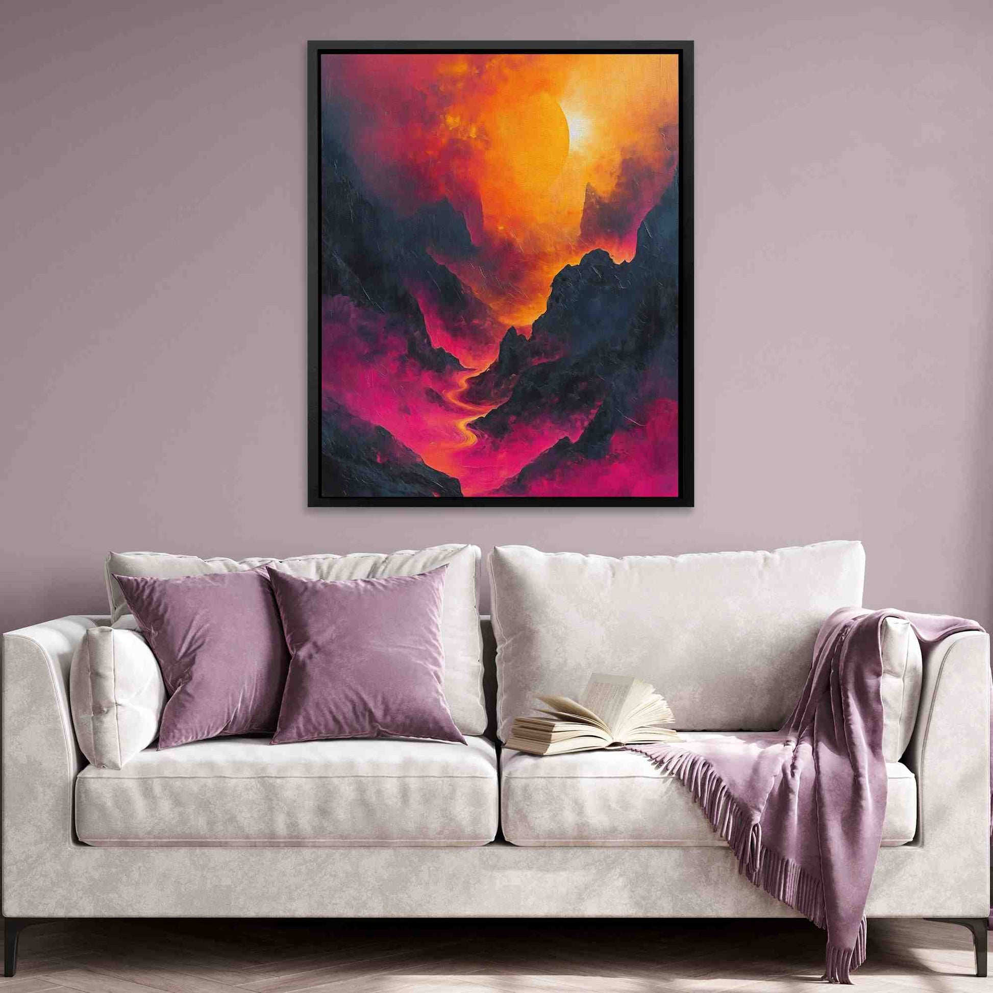 Pink Lava - Eruption Art for Bathroom