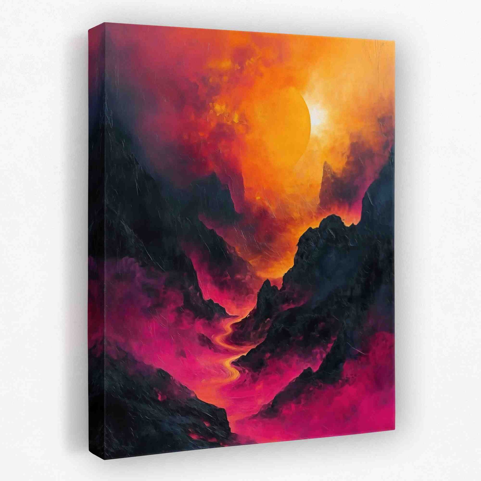 Pink Lava - Eruption Canvas Wall Art